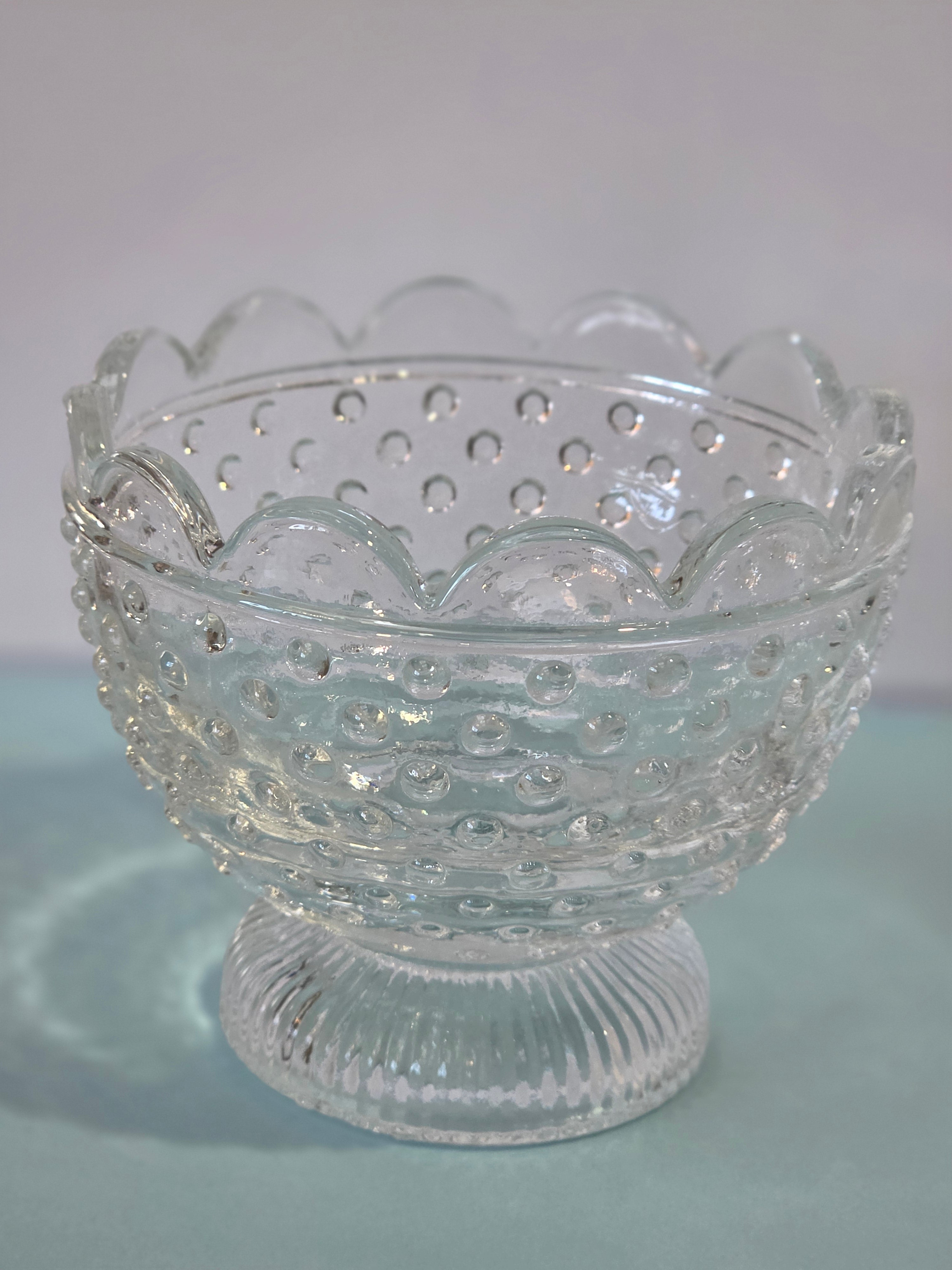 The Sunday Table — Hobnail Glass Compote Set of 4
