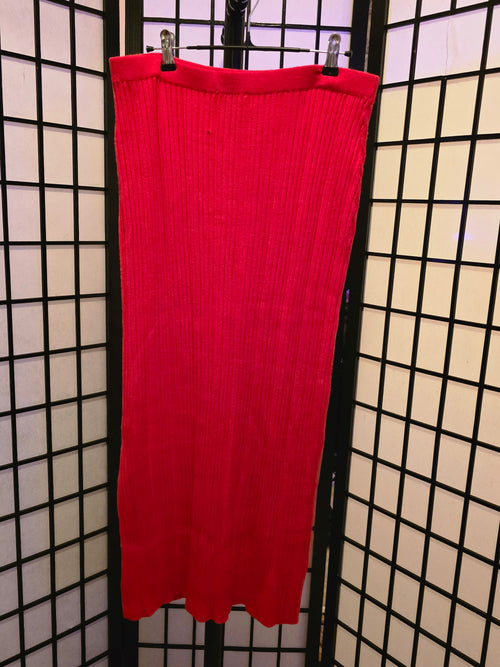 Crimson Reverie Midi Skirt