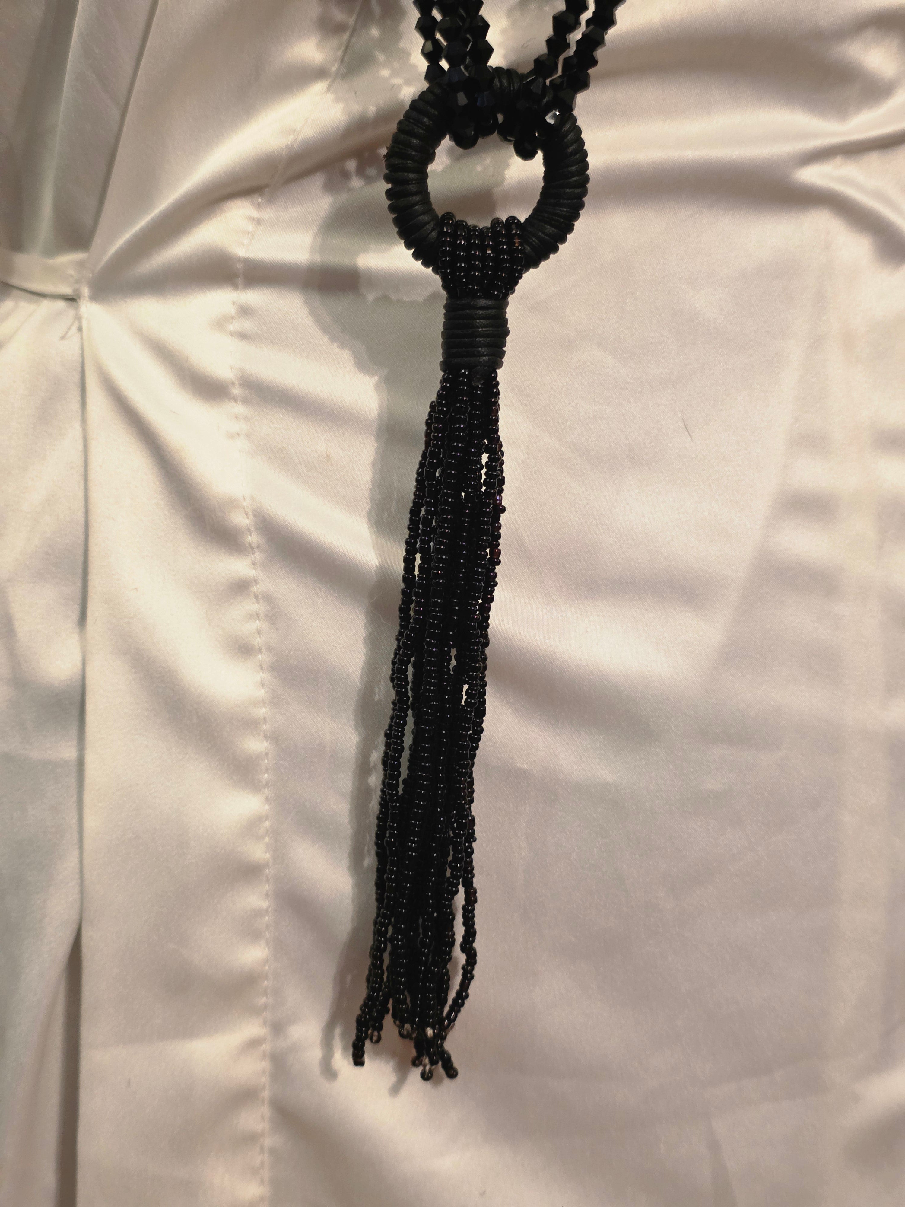 Noir Mystique Lariat Necklace