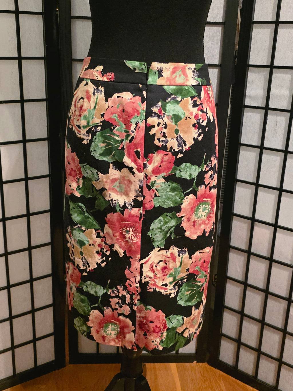 Midnight Garden Pencil Skirt