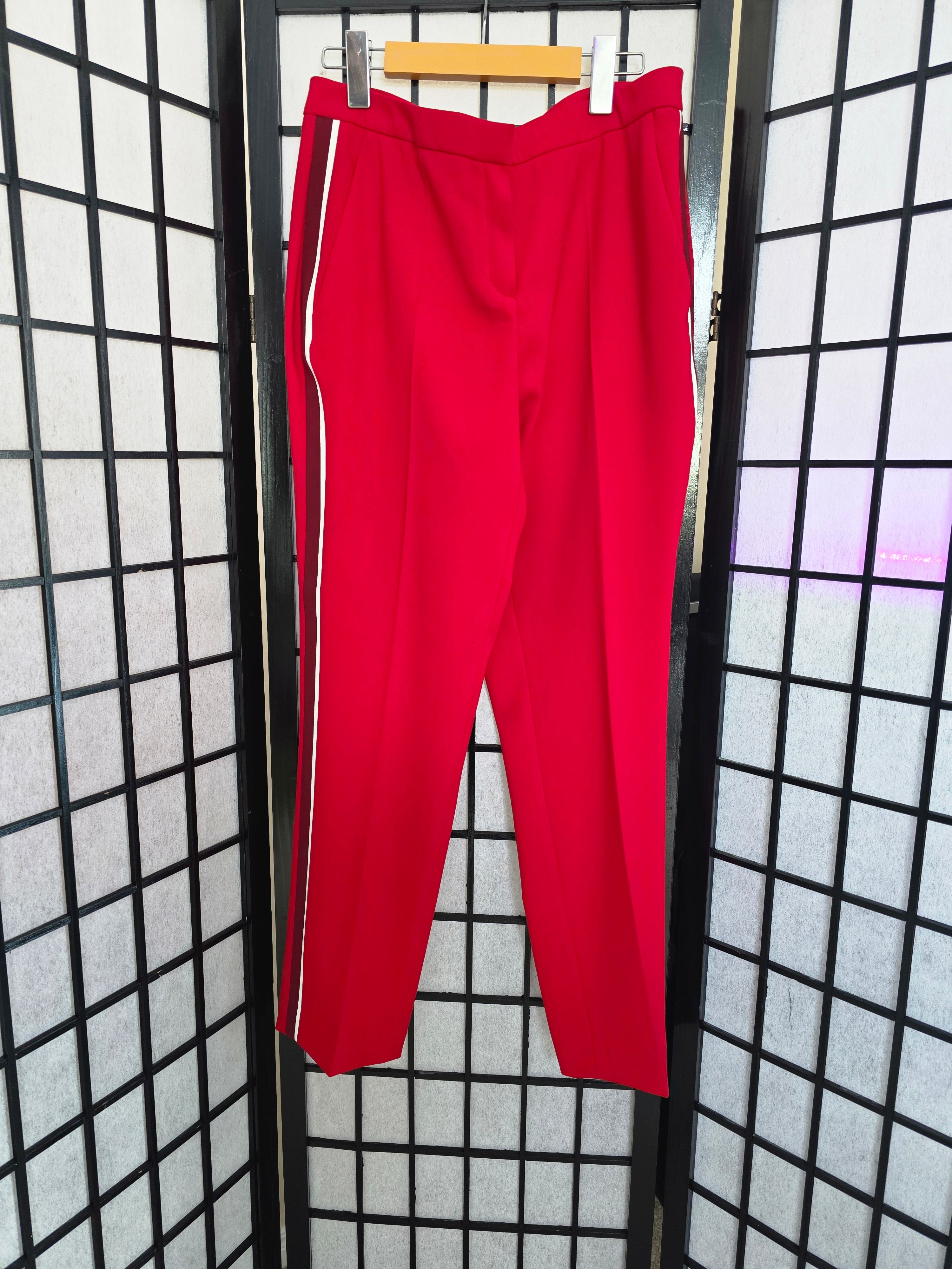 Daringly Sporty Crimson Track Pants