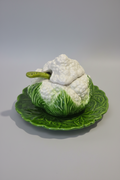 Whimsically Rooted Cauliflower Ceramic Tureen Set