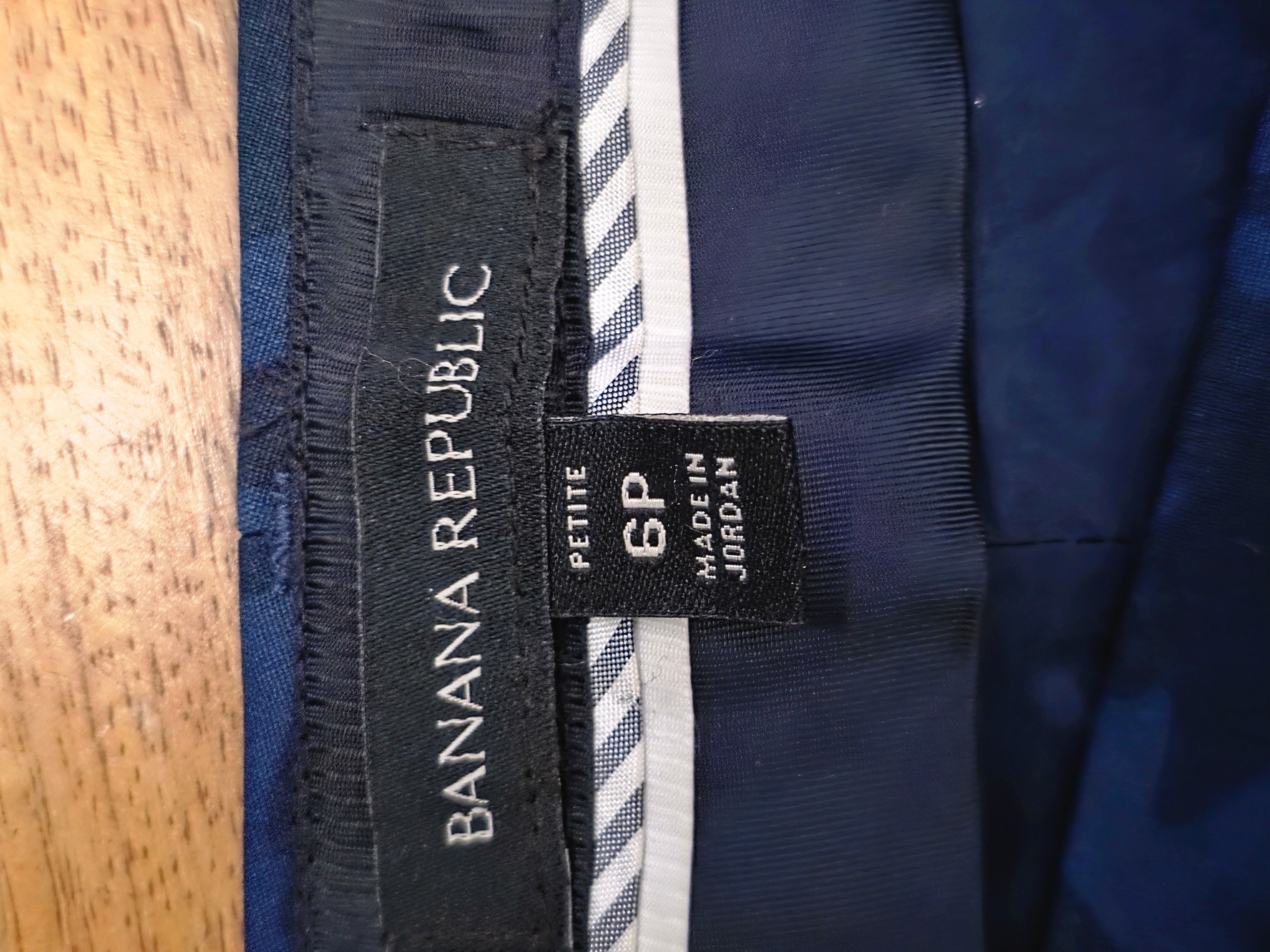 Navy Jacquard Trousers - Banana Republic