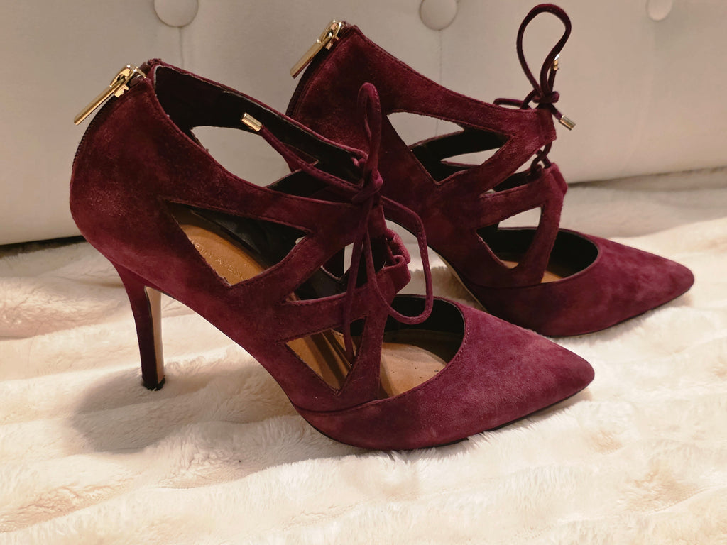 Bordeaux Lace-Up Heels