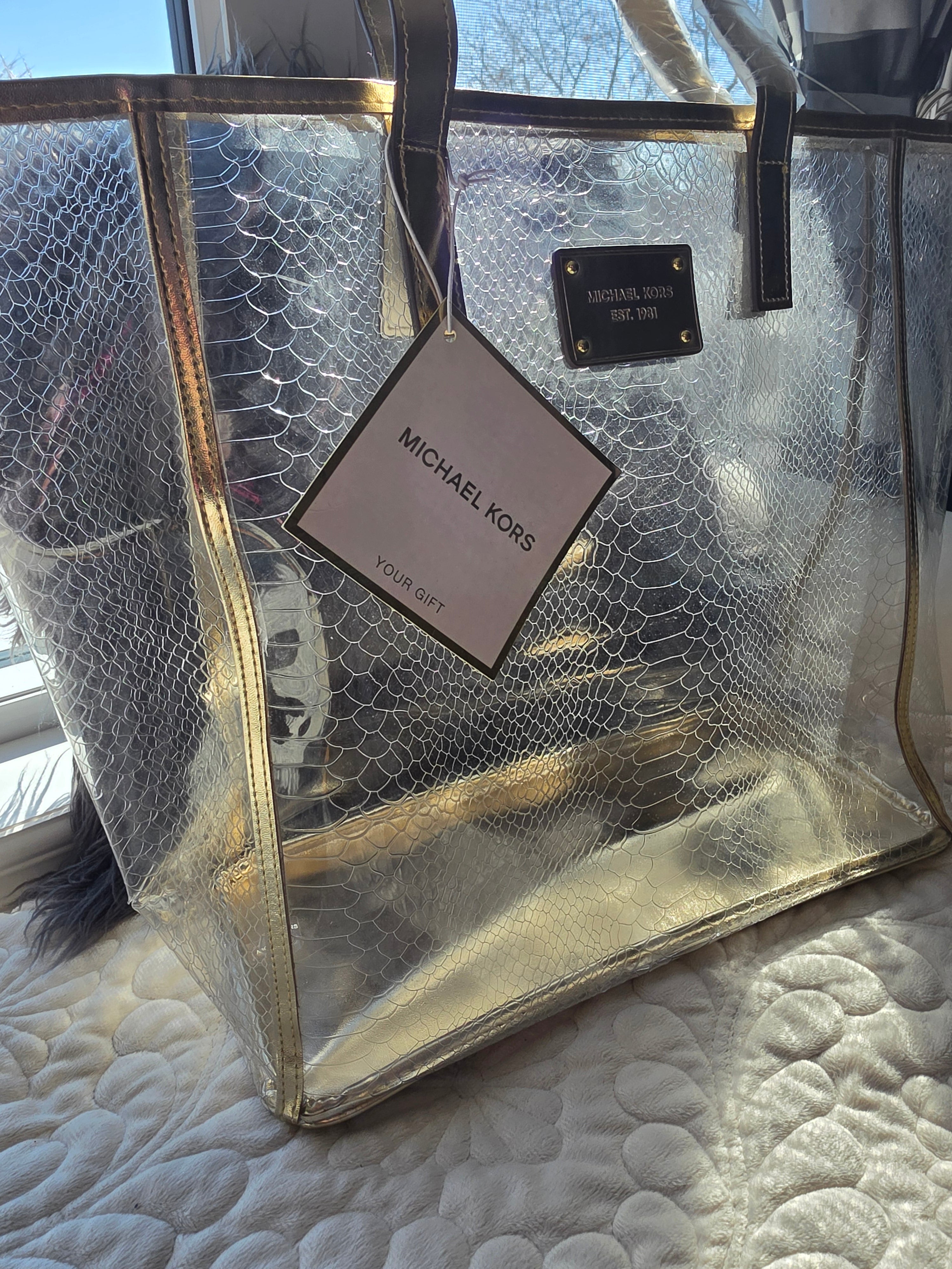 The Gold Standard — Michael Kors Clear PVC Tote
