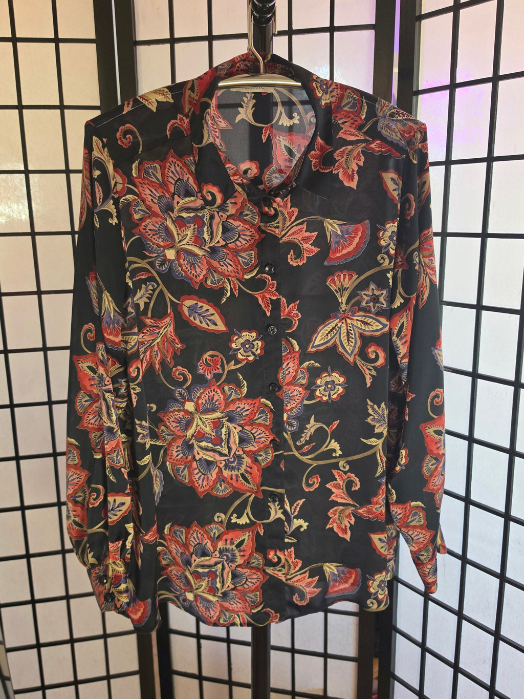 Midnight Bloom Jacobean Blouse