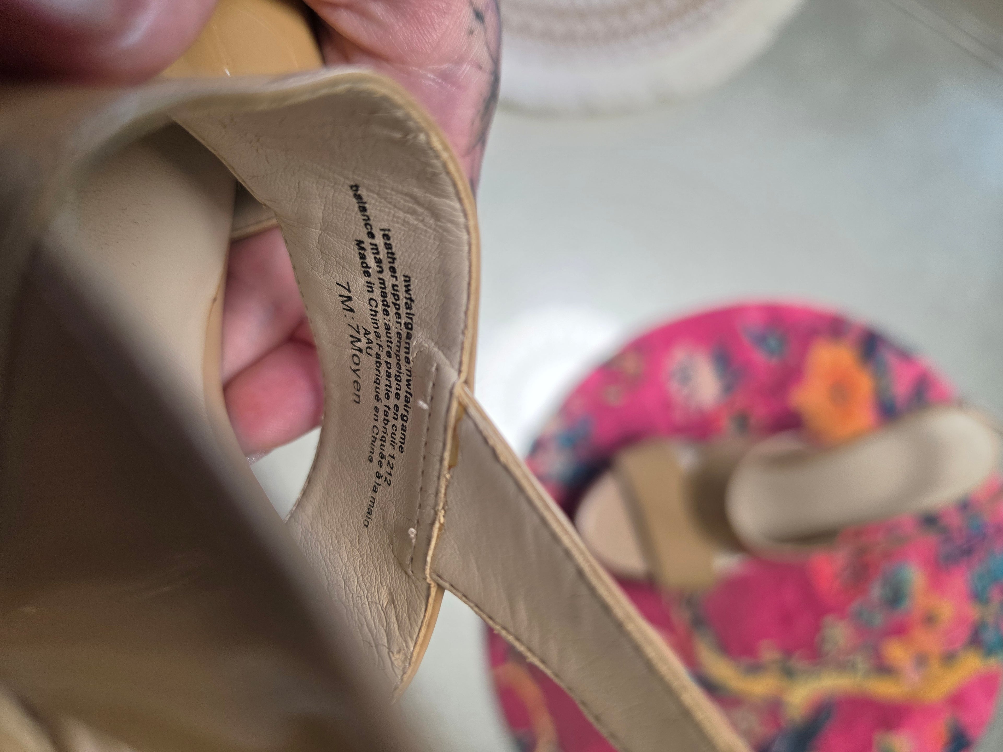 The Nude Awakening — Nine West Patent Cork Slingback Heel
