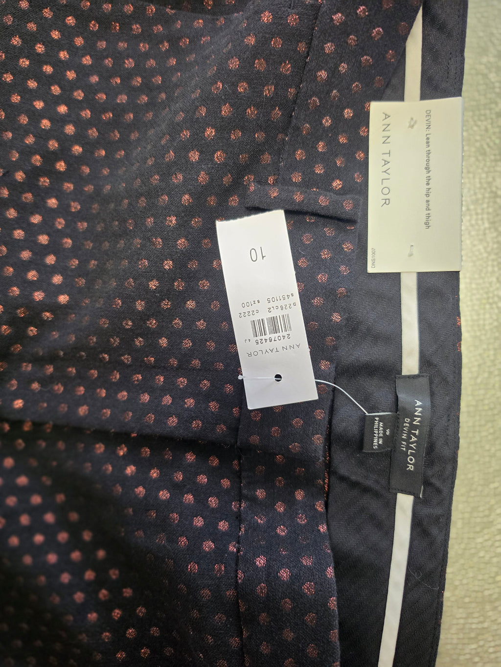 The Midnight Dot — Ann Taylor Devin Ankle Pants