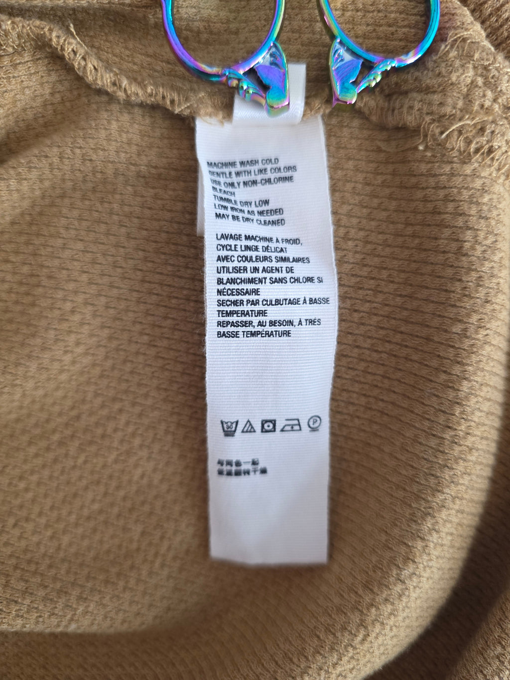 Delicately Patterned Golden Harvest Long Sleeve Top