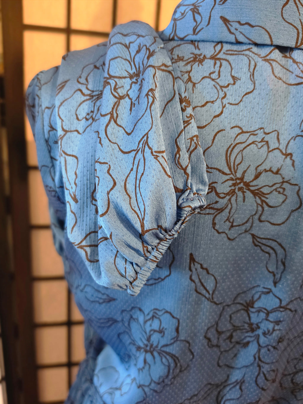 Gracefully Printed Azure Dress