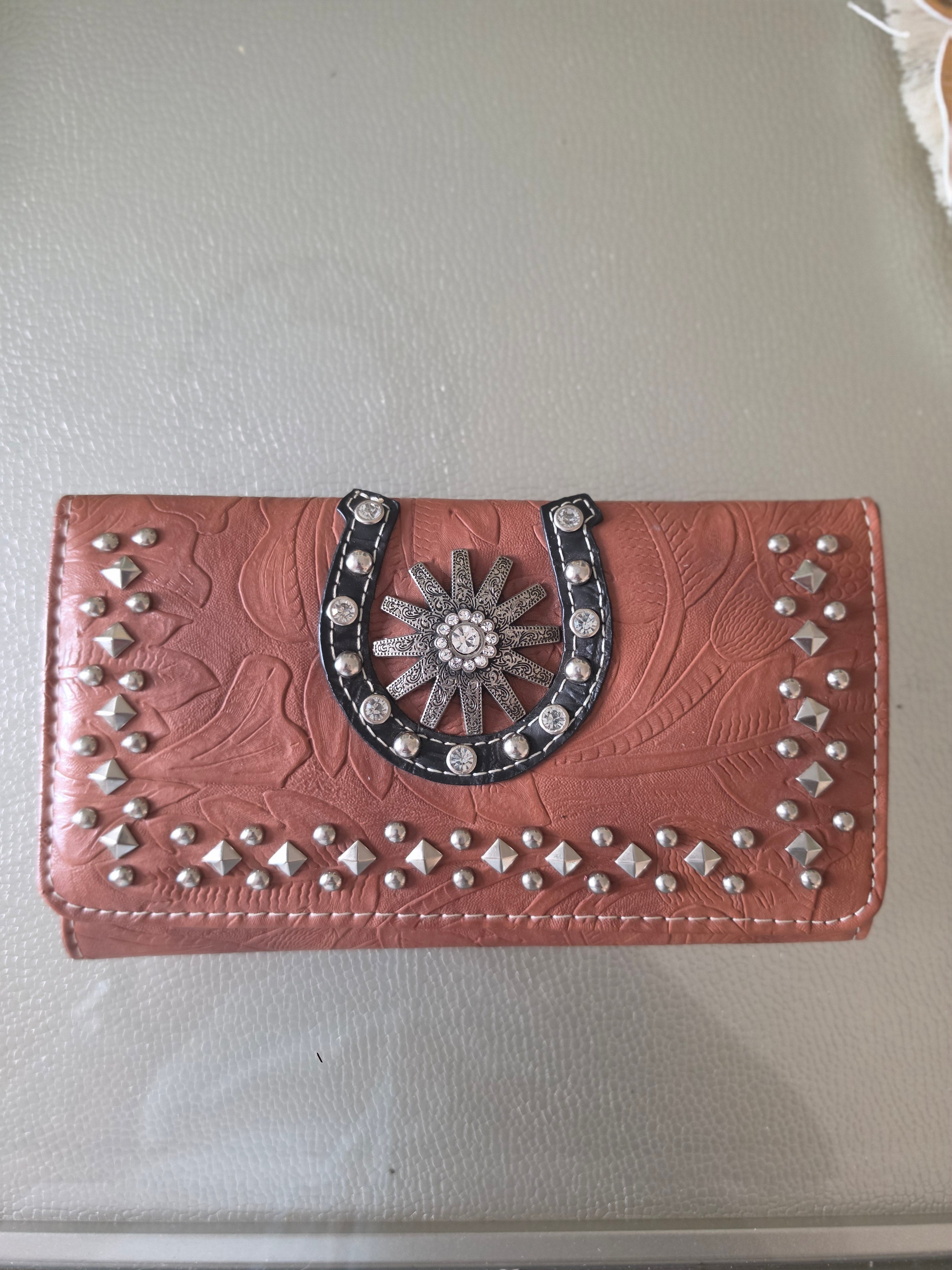 The Dusty Trail Wallet — Horseshoe Concho Bifold
