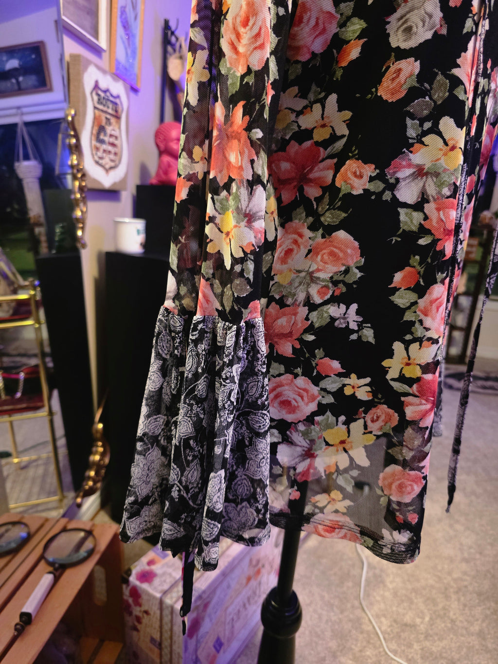 Noir Garden Mesh Tunic