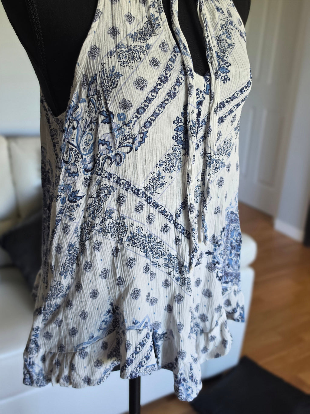 Maurices Boho Paisley Halter — Navy Blue Dream | Size L
