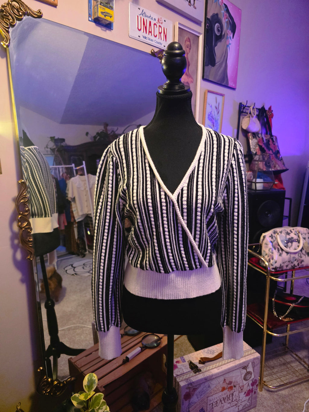 Midnight Stripe Cardigan