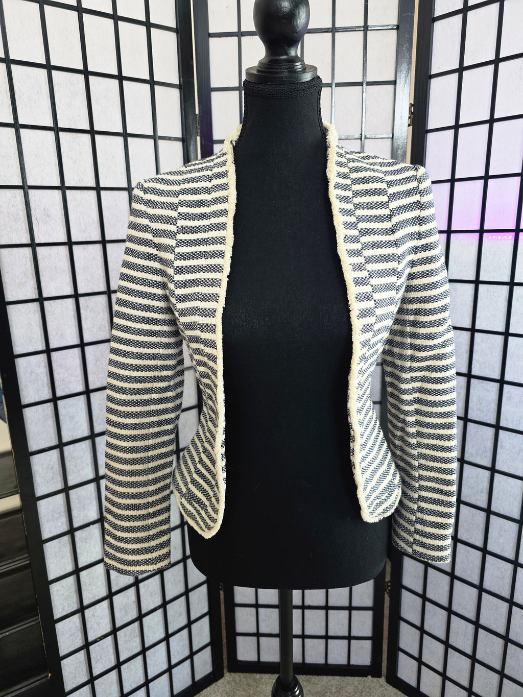 Boldly Refined Striped Blazer