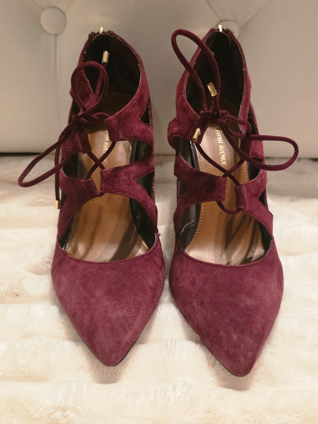 Bordeaux Lace-Up Heels