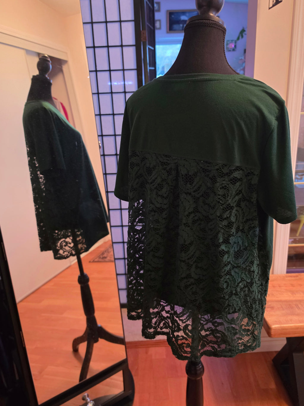 Forest Lace Detail Top