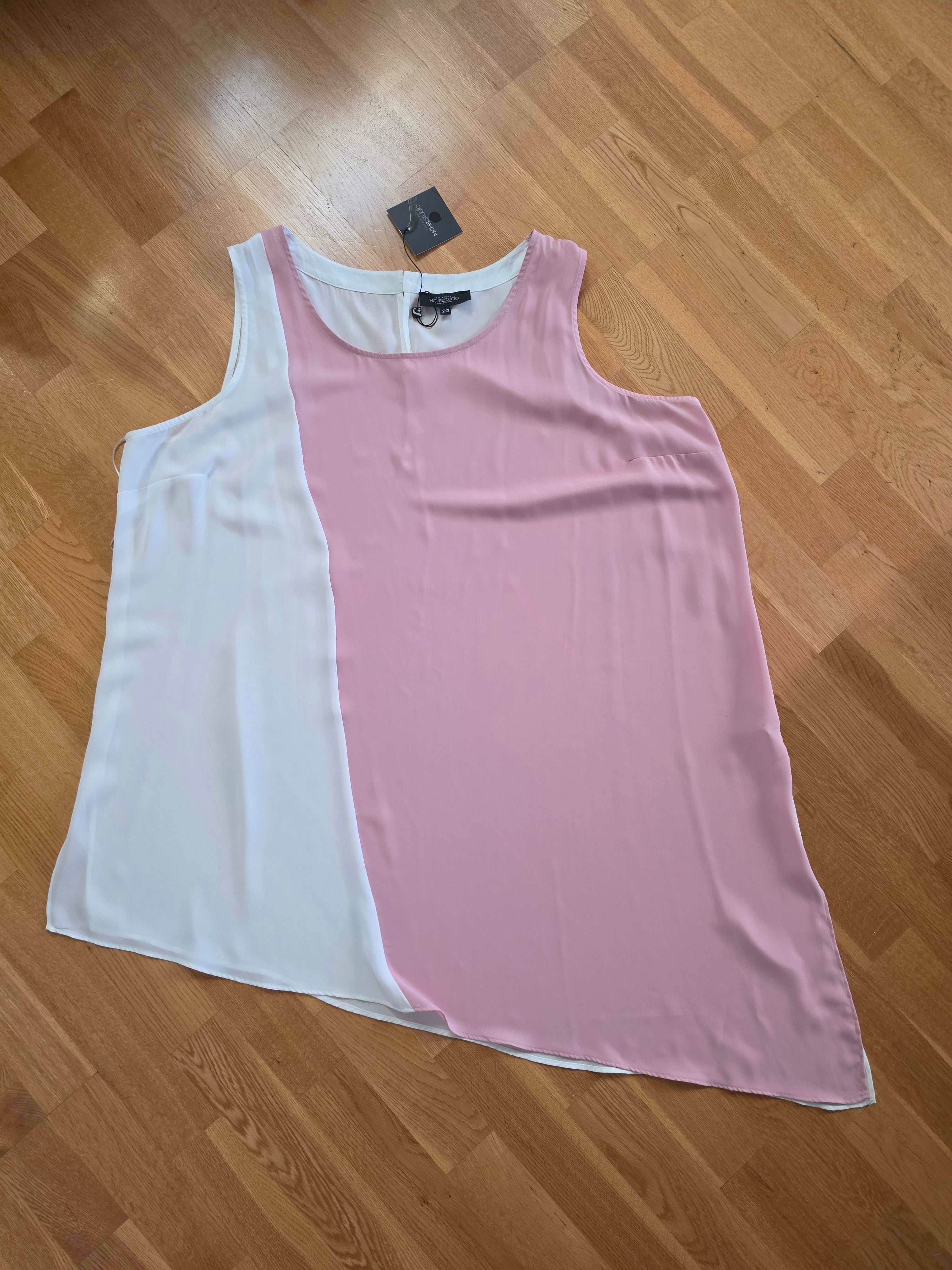 Petal & Cream — Colour Block Flowy Tank