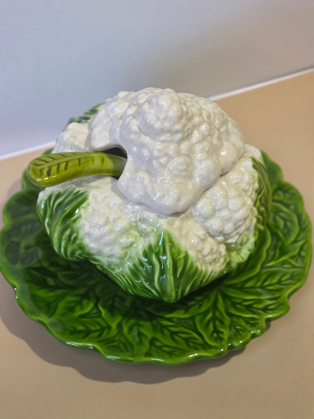 Whimsically Rooted Cauliflower Ceramic Tureen Set