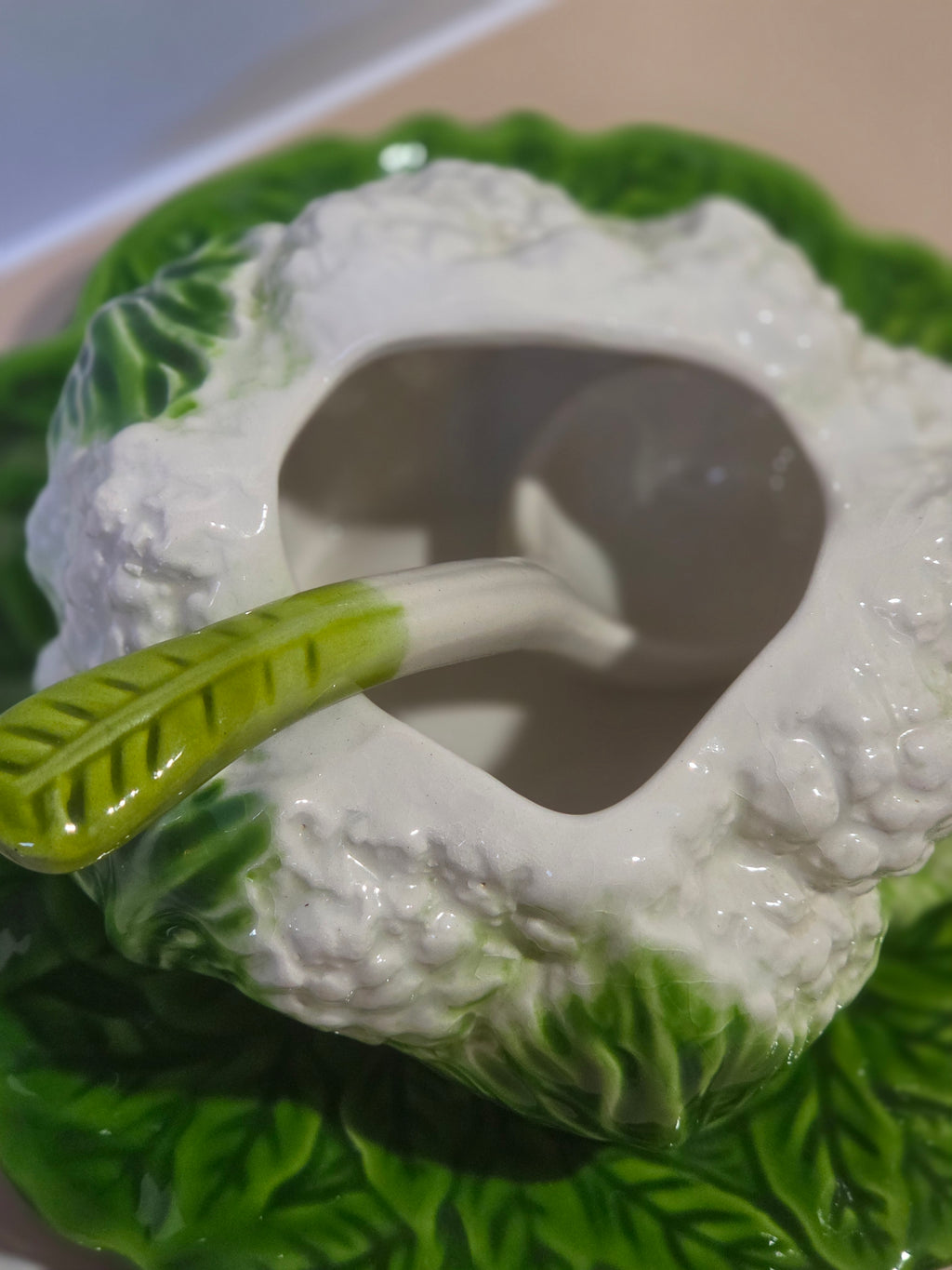 Whimsically Rooted Cauliflower Ceramic Tureen Set