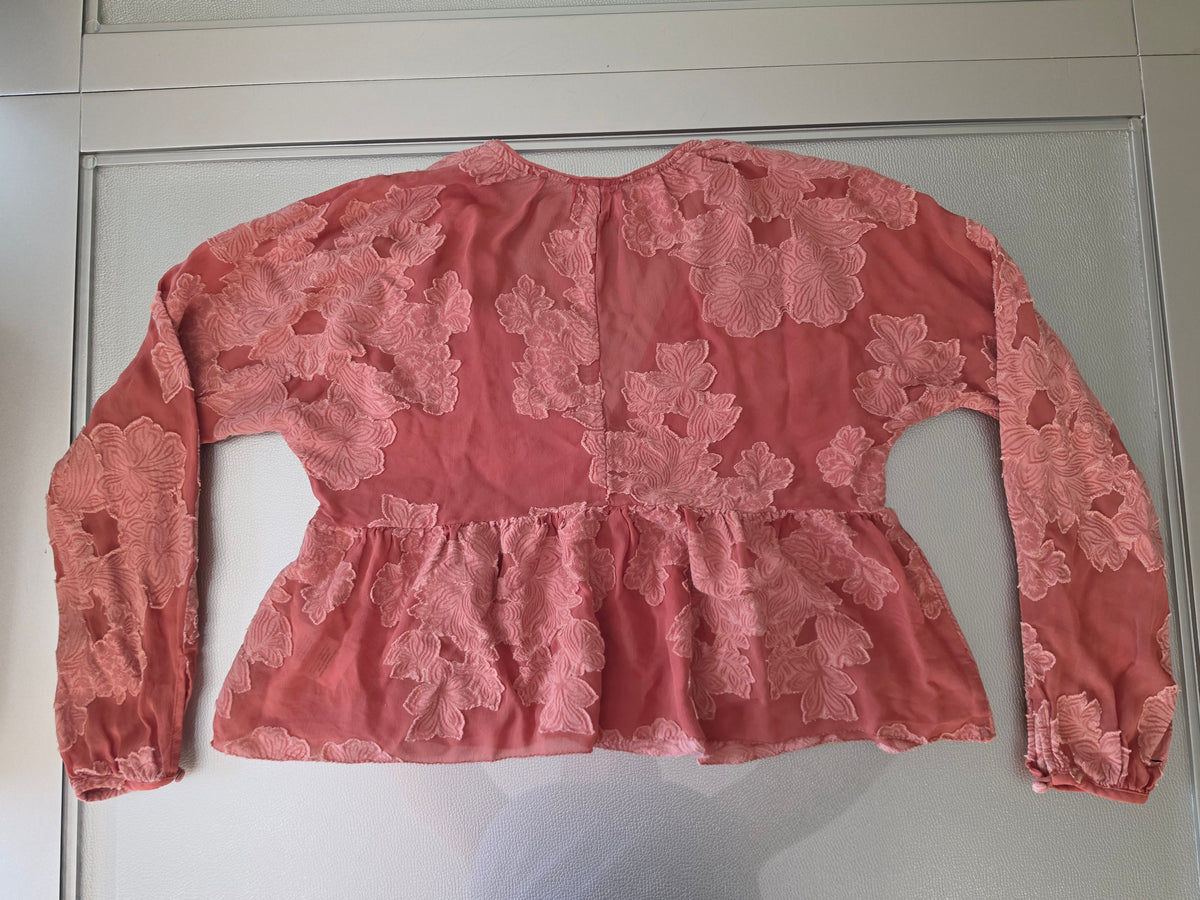Petals Afterglow | Wilfred Coral Floral Peplum Blouse
