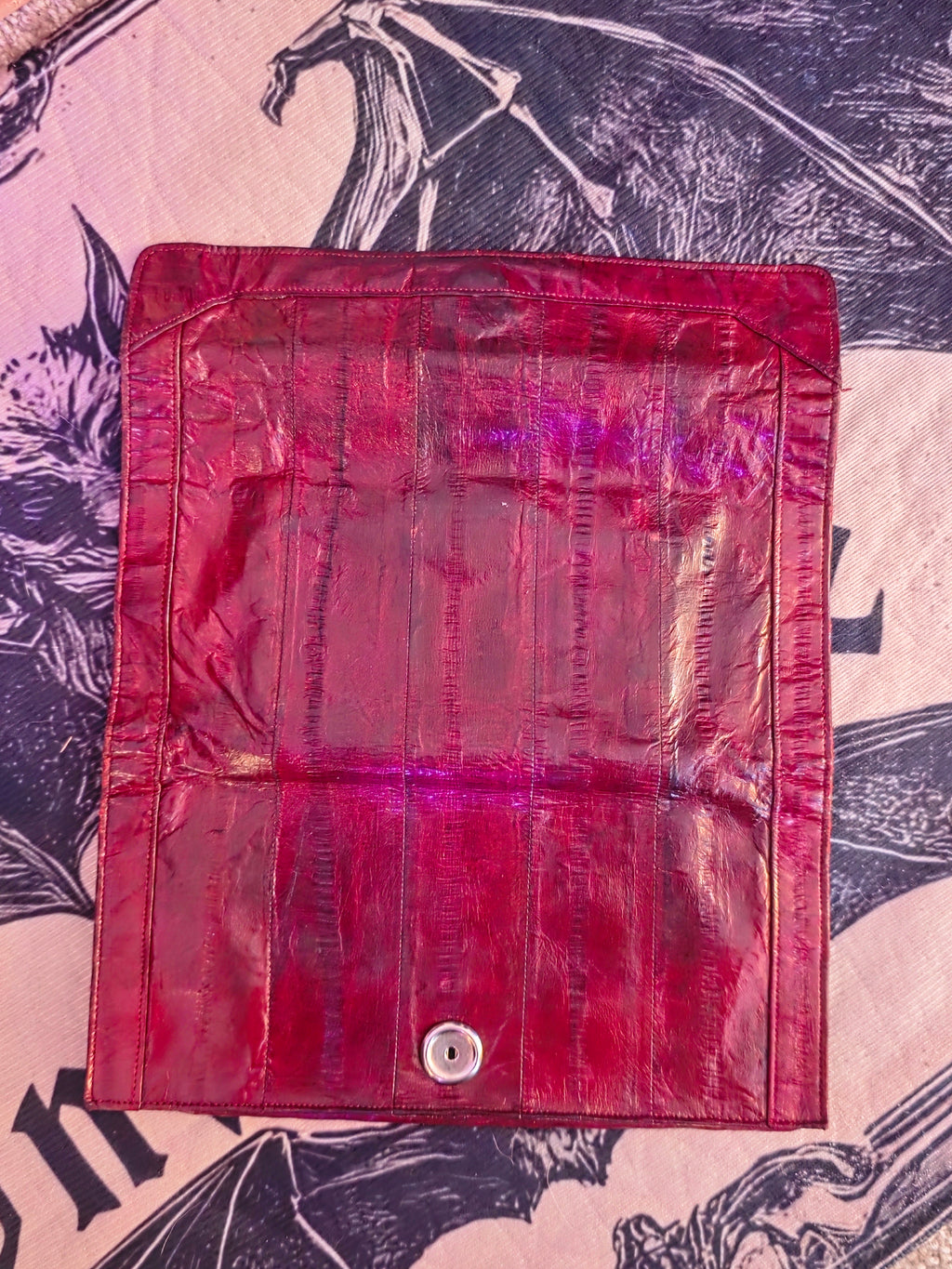 Crimson Secrets Eel Skin Wallet