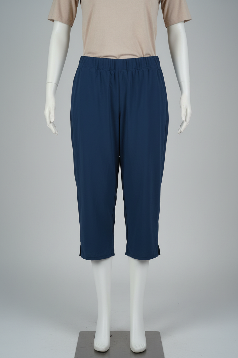 Midnight Drift Cropped Wide-Leg Pants