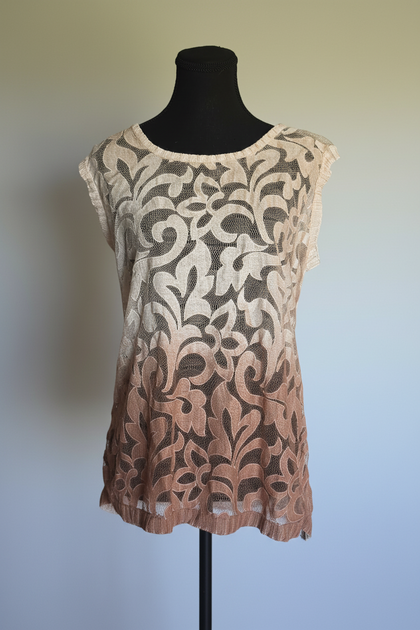 Ombré Lace Drift Top — Morning Apple