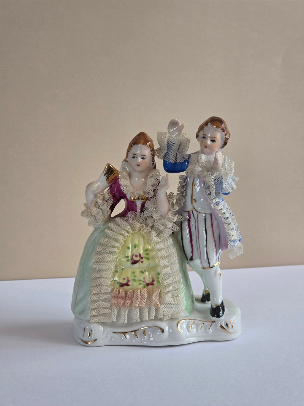 Eternally Yours — Vintage Porcelain Courting Couple Figurine