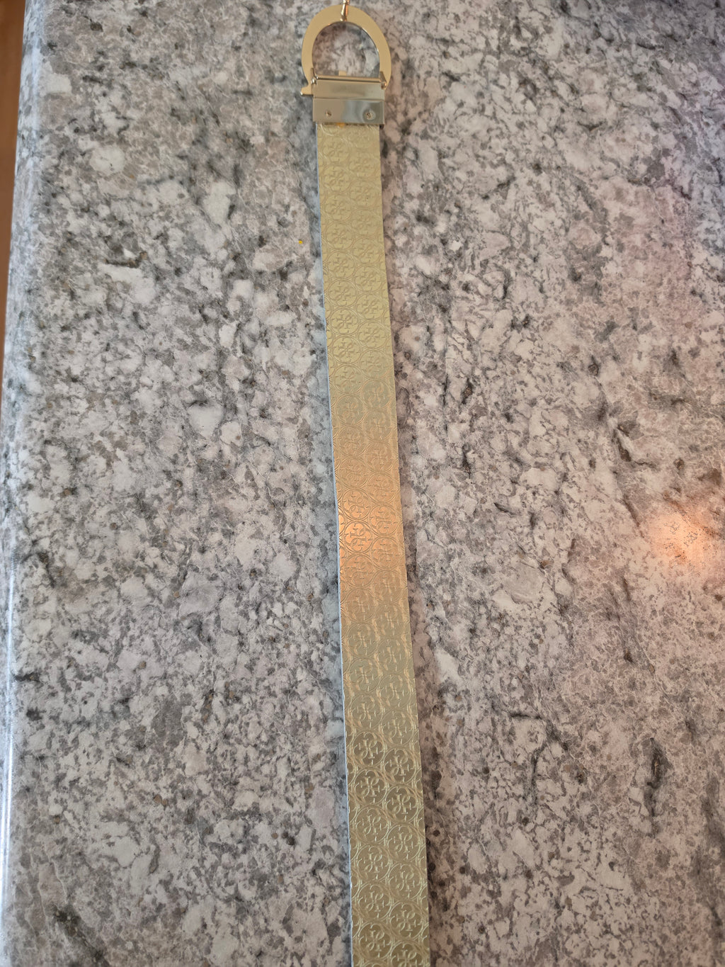 The Golden Cipher — Guess Reversible Monogram Belt