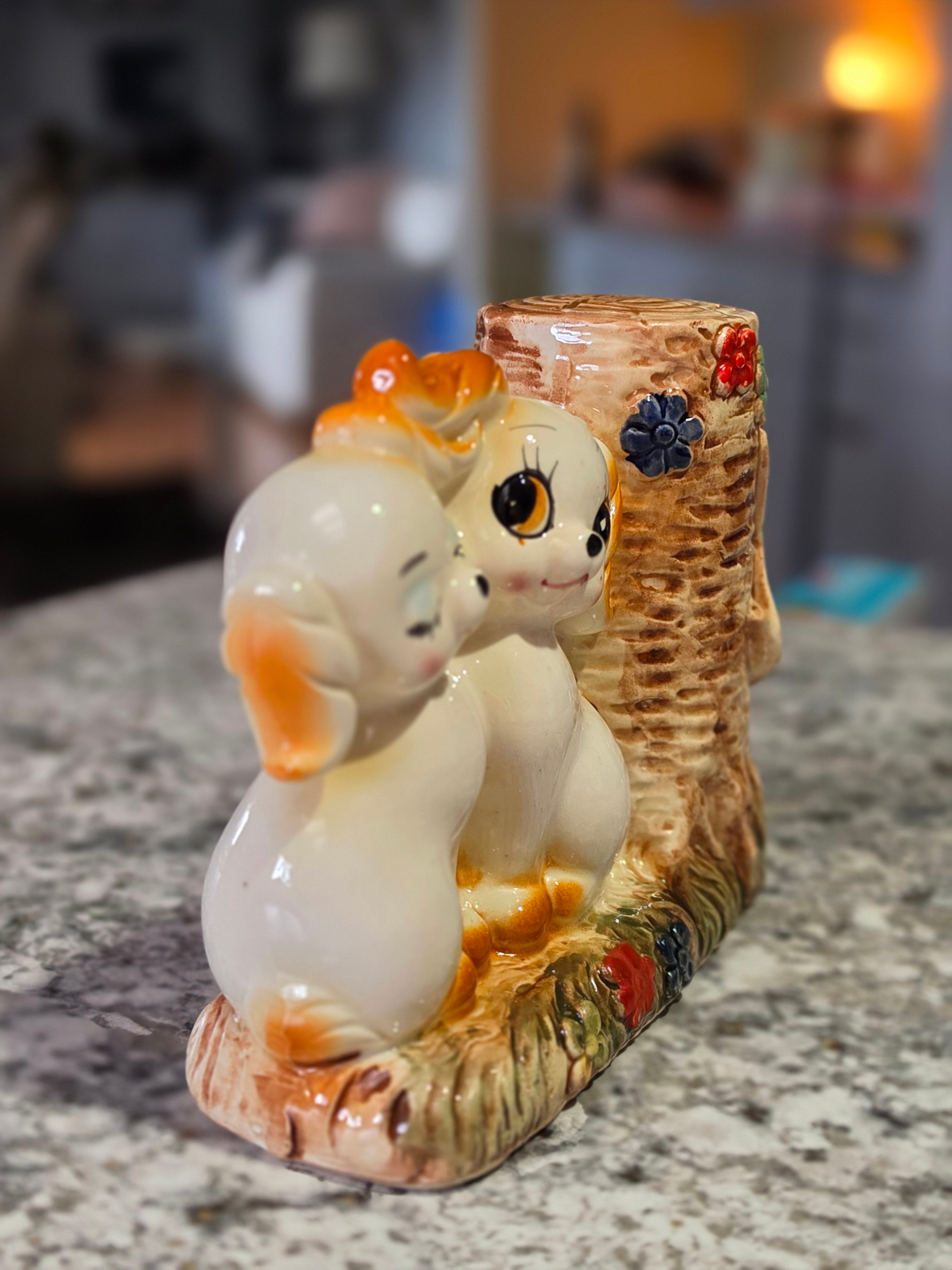 The Sweethearts & Stumps — Vintage Japanese Porcelain Puppy Coin Bank