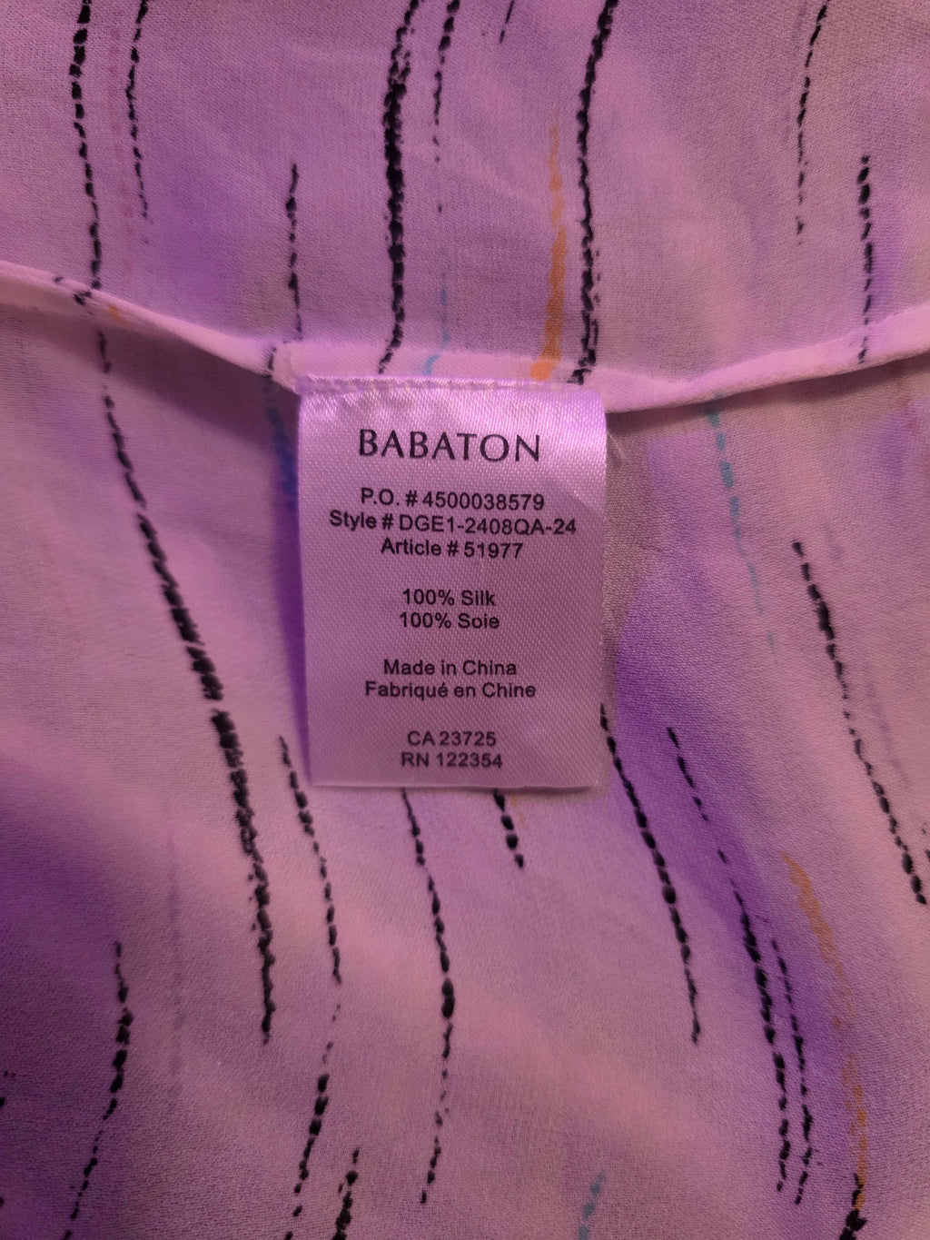 Painted Lines Silk Blouse