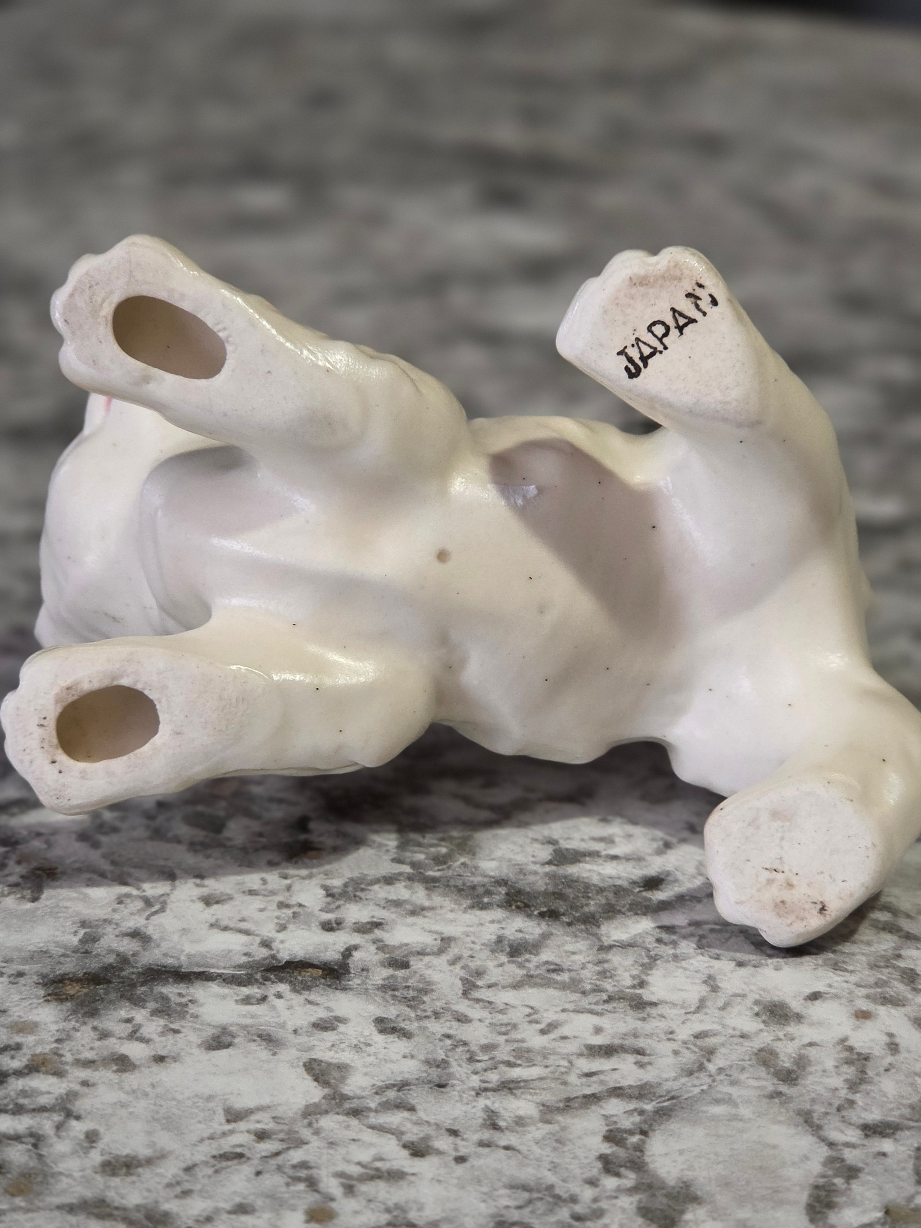The Mischief & Moonlight Kitten — Vintage Japanese Porcelain Tabby Figurine