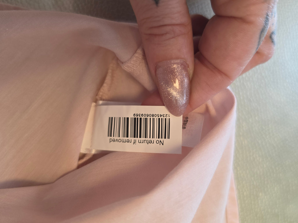 The Roséwater Tie-Back Blouse — Blush
