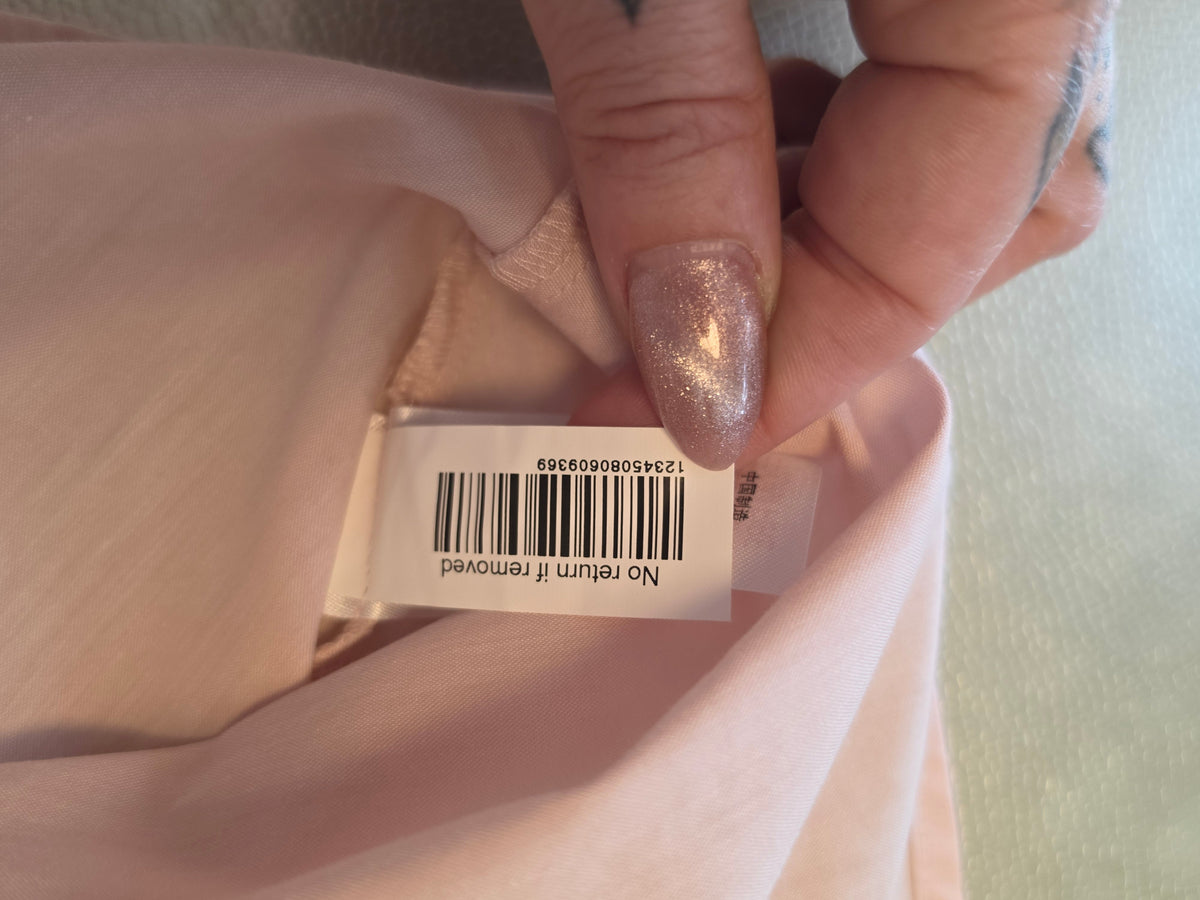 The Roséwater Tie-Back Blouse — Blush