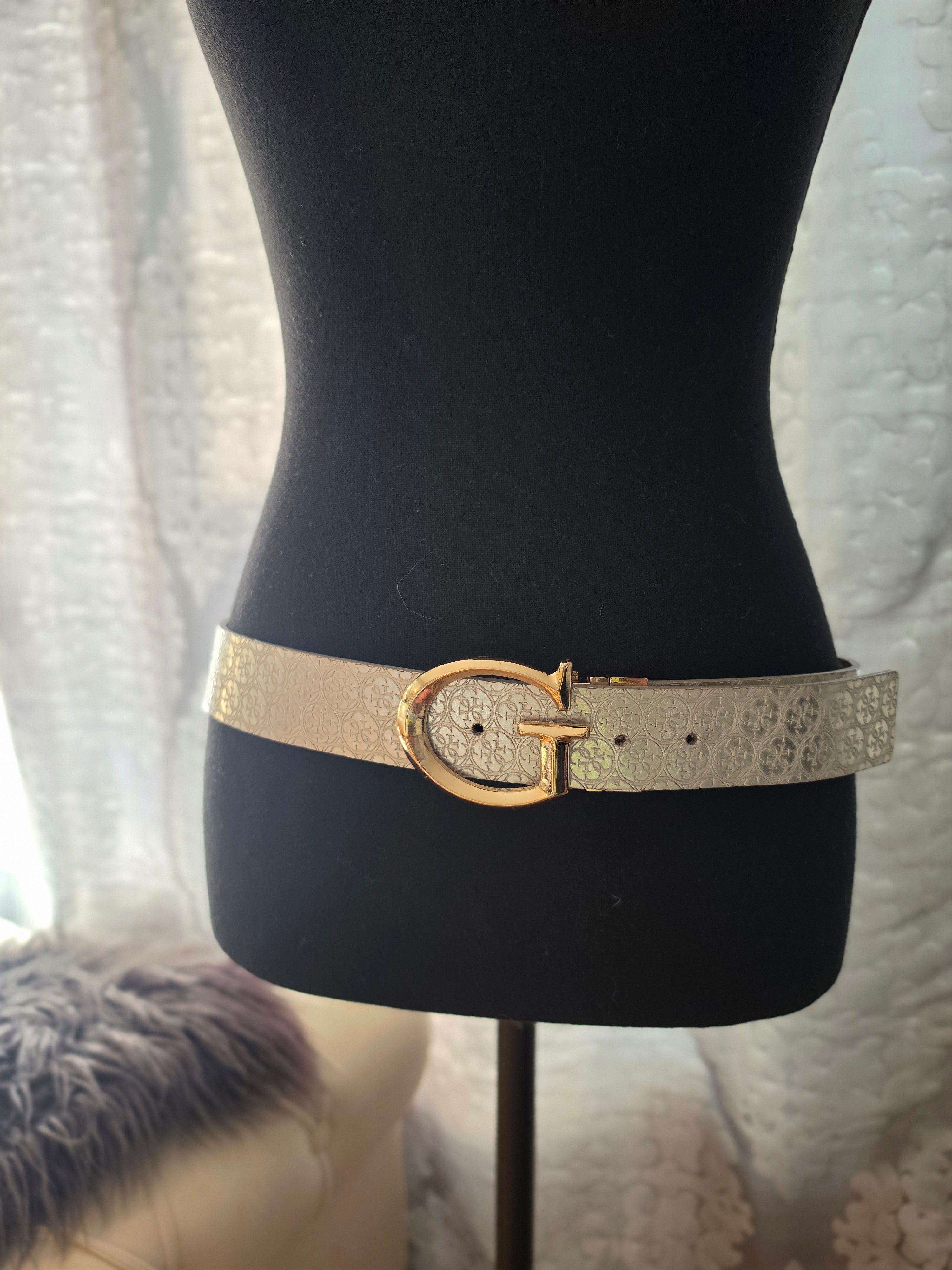 The Golden Cipher — Guess Reversible Monogram Belt