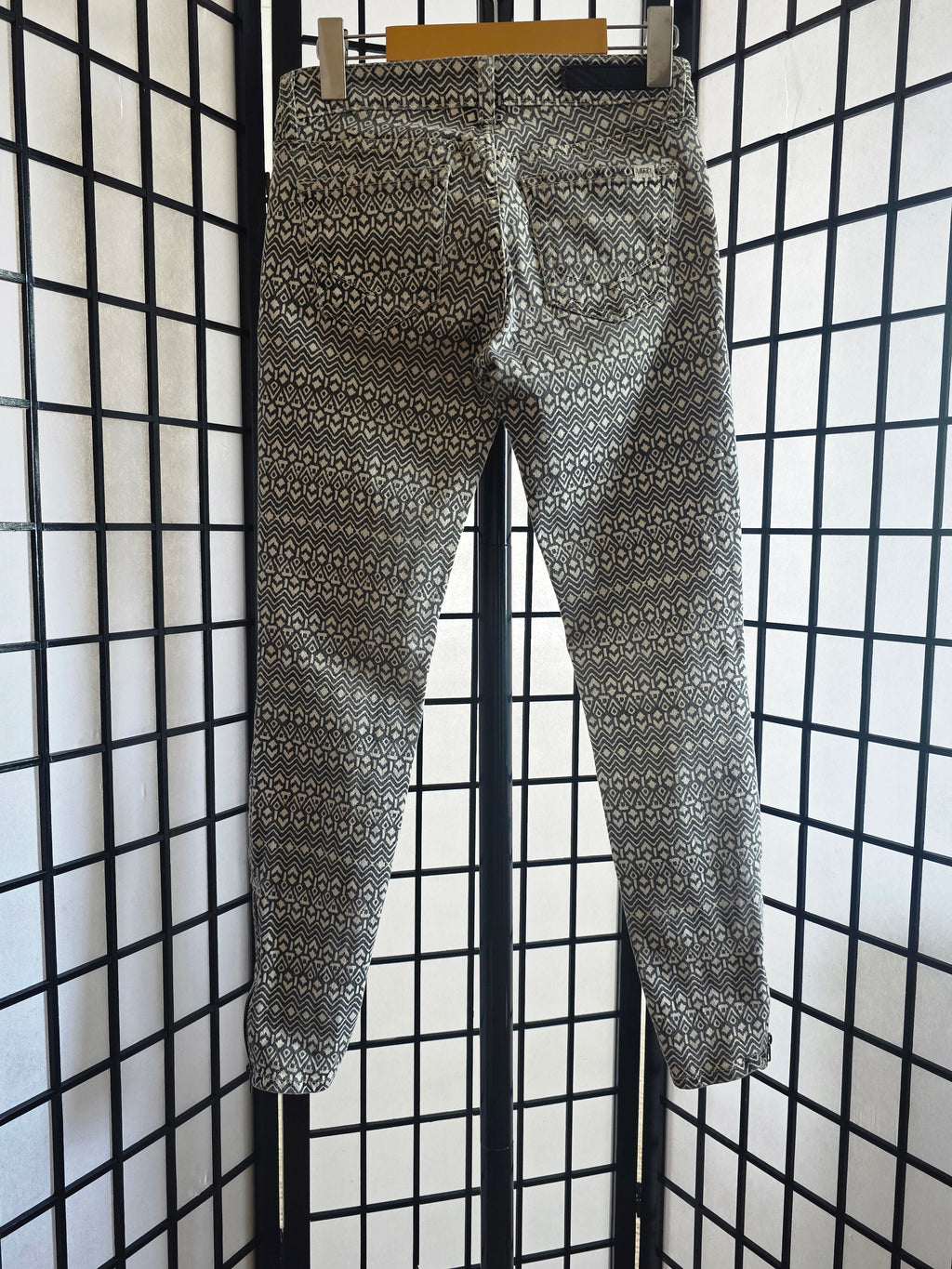 Artfully Woven Geometric Trousers