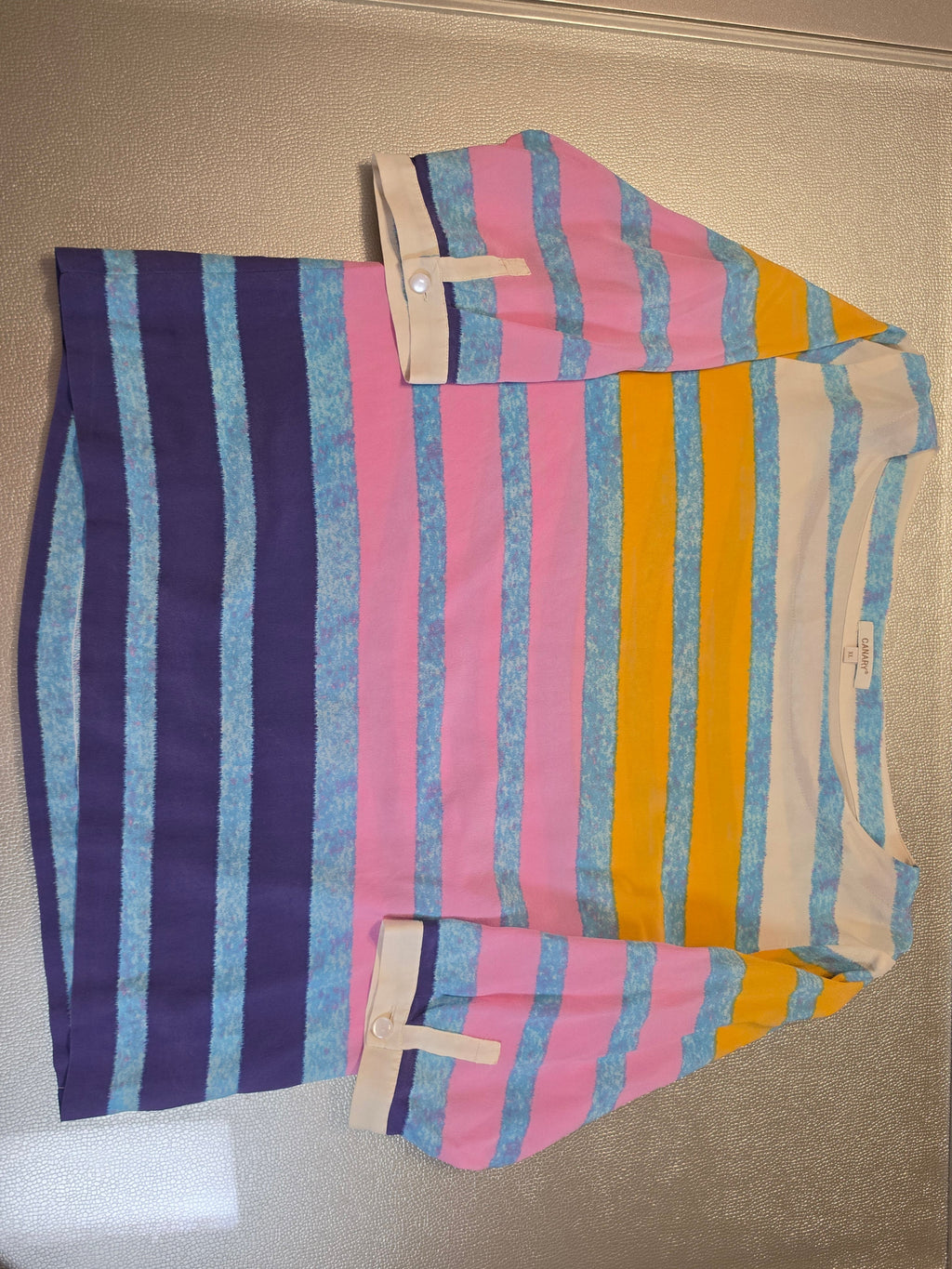 The Prism Stripe Silk Top