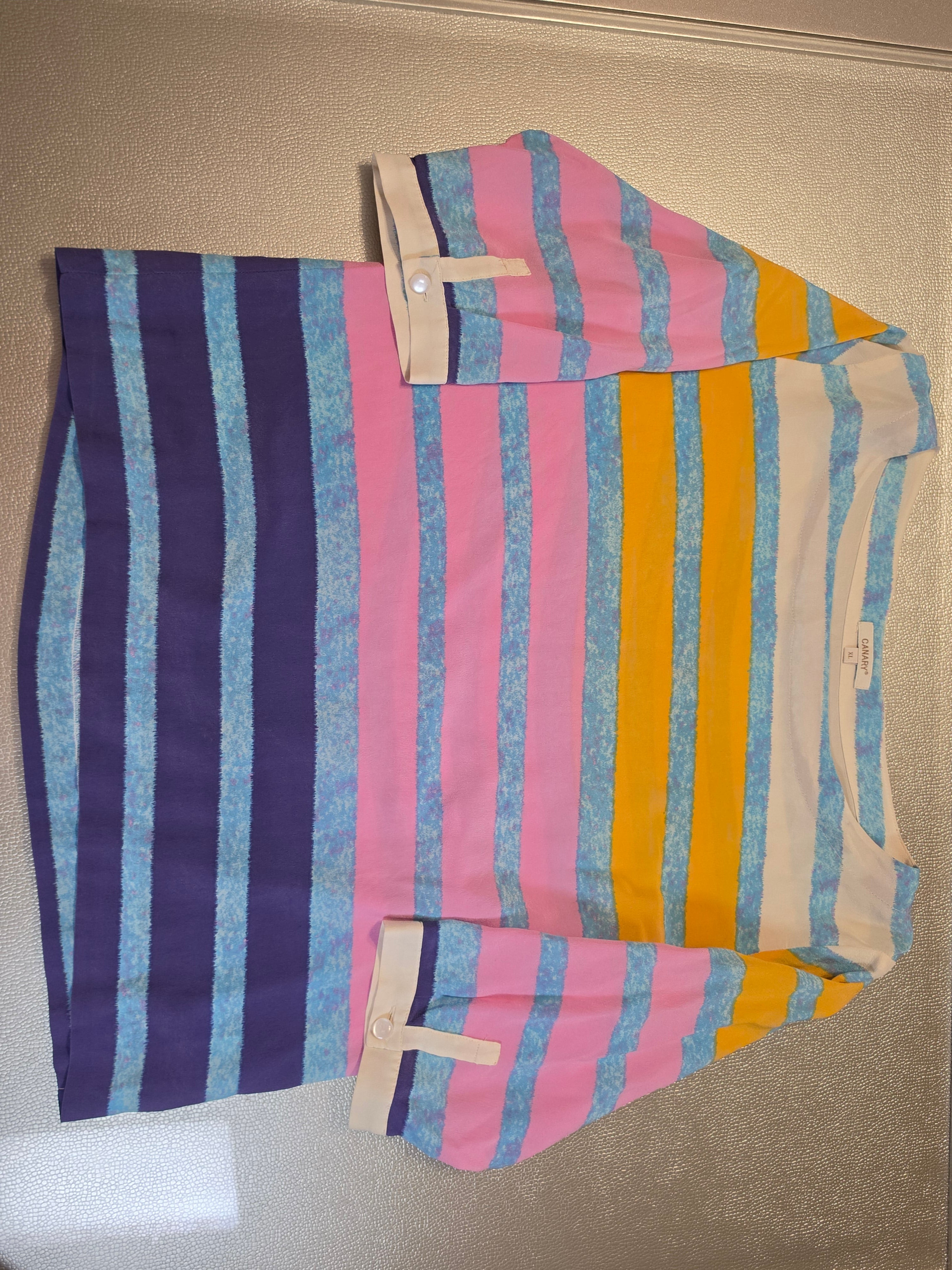 The Prism Stripe Silk Top