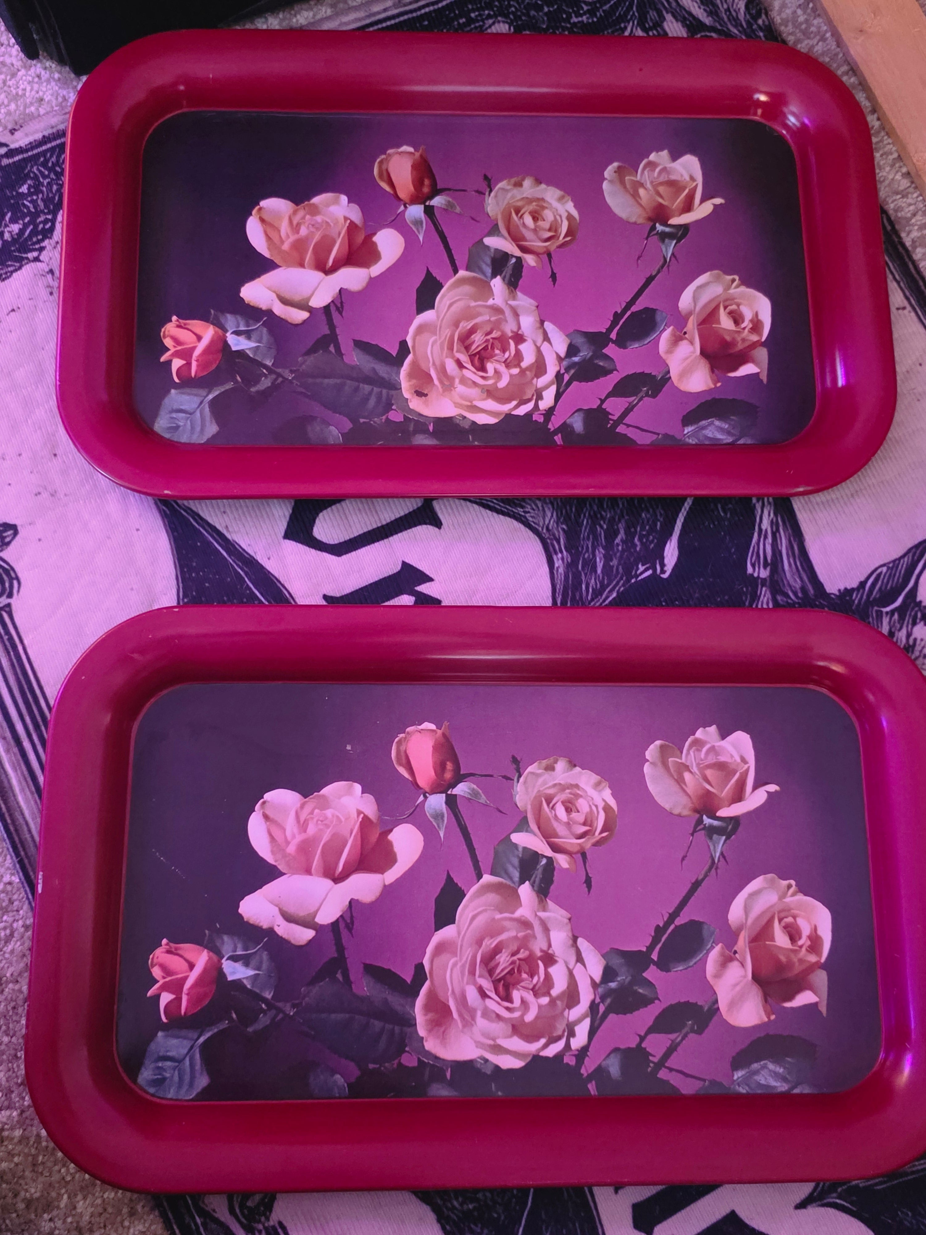 Midnight Rose Serving Tray Collection