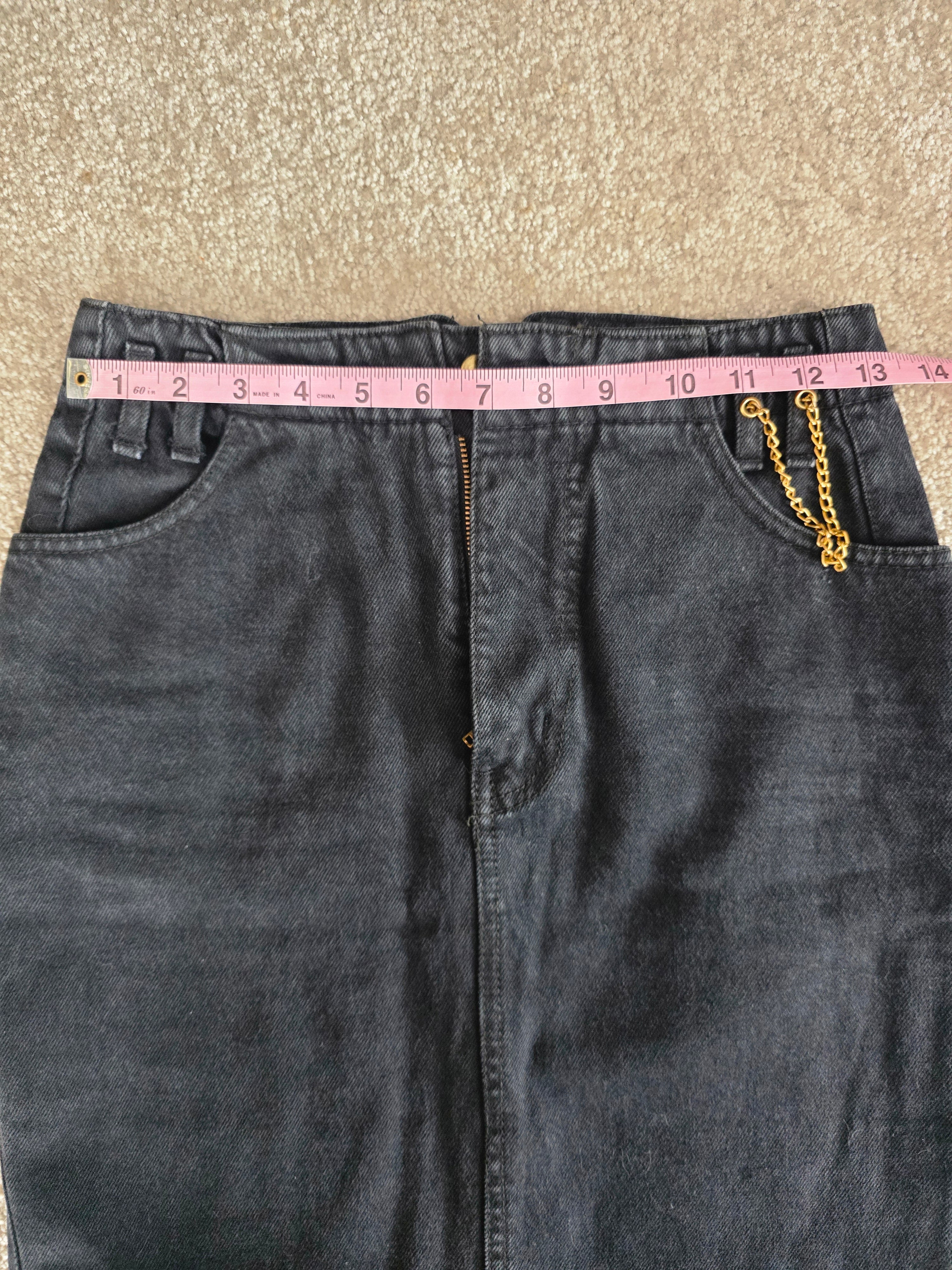 Timelessly Nautical Black Denim Skirt