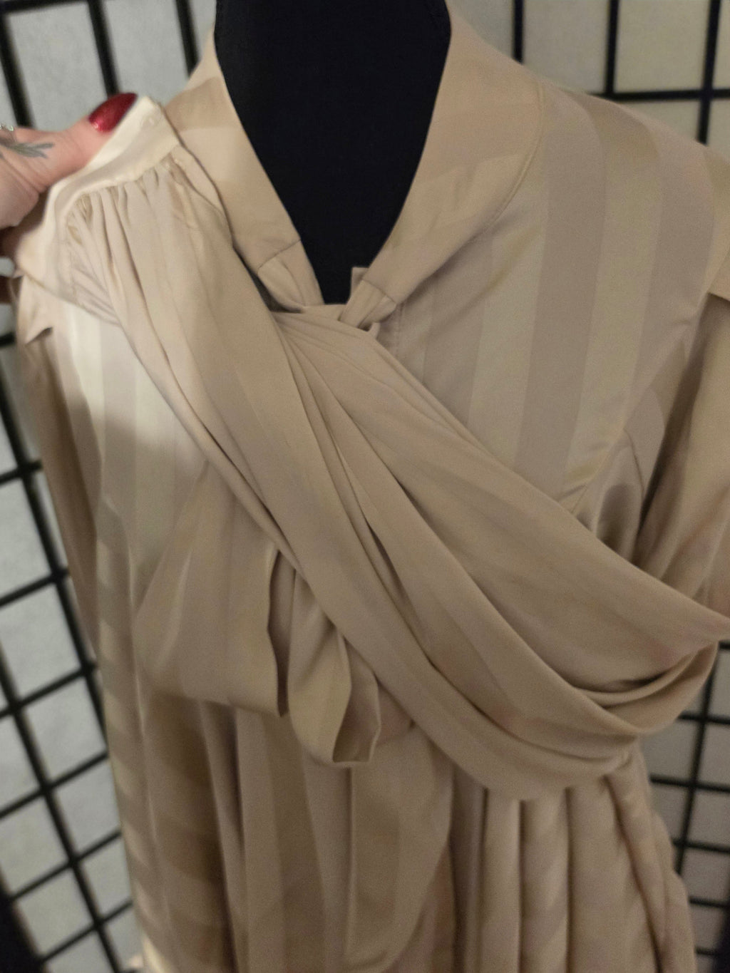 The Whispered Bow Blouse – Apricot