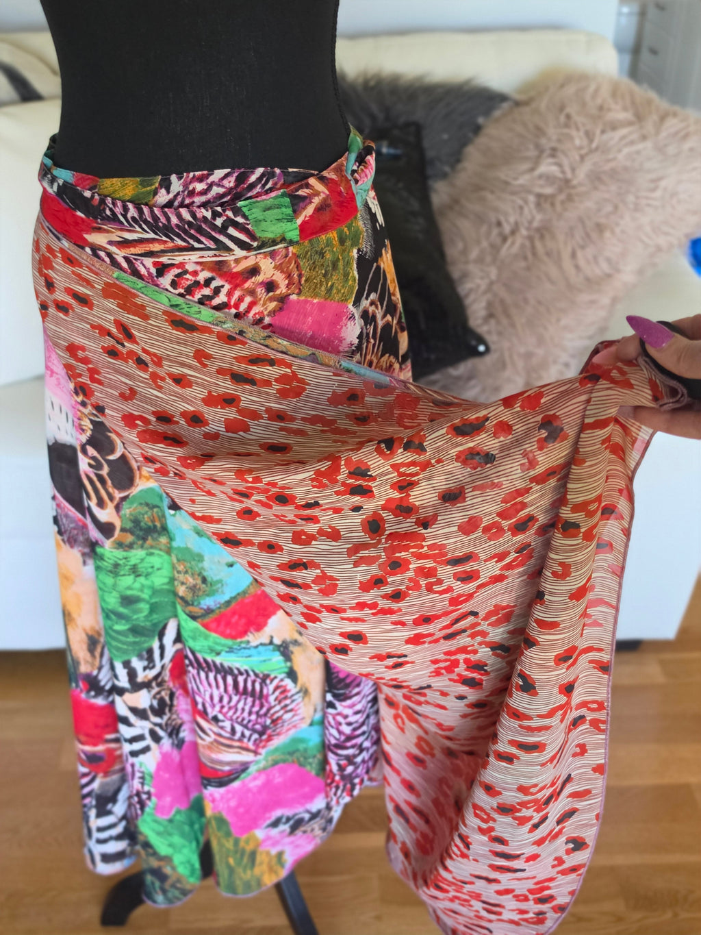 Wild at Heart Wrap Midi Skirt — One Size