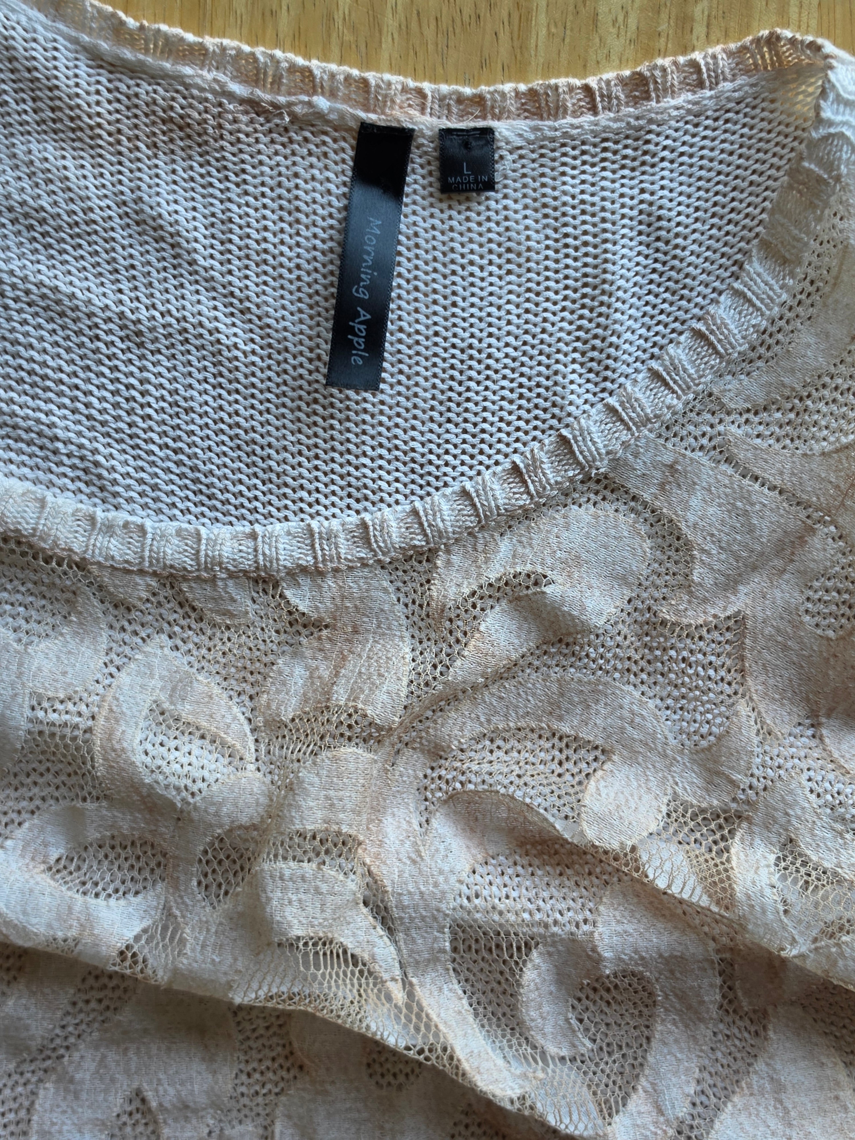 Ombré Lace Drift Top — Morning Apple