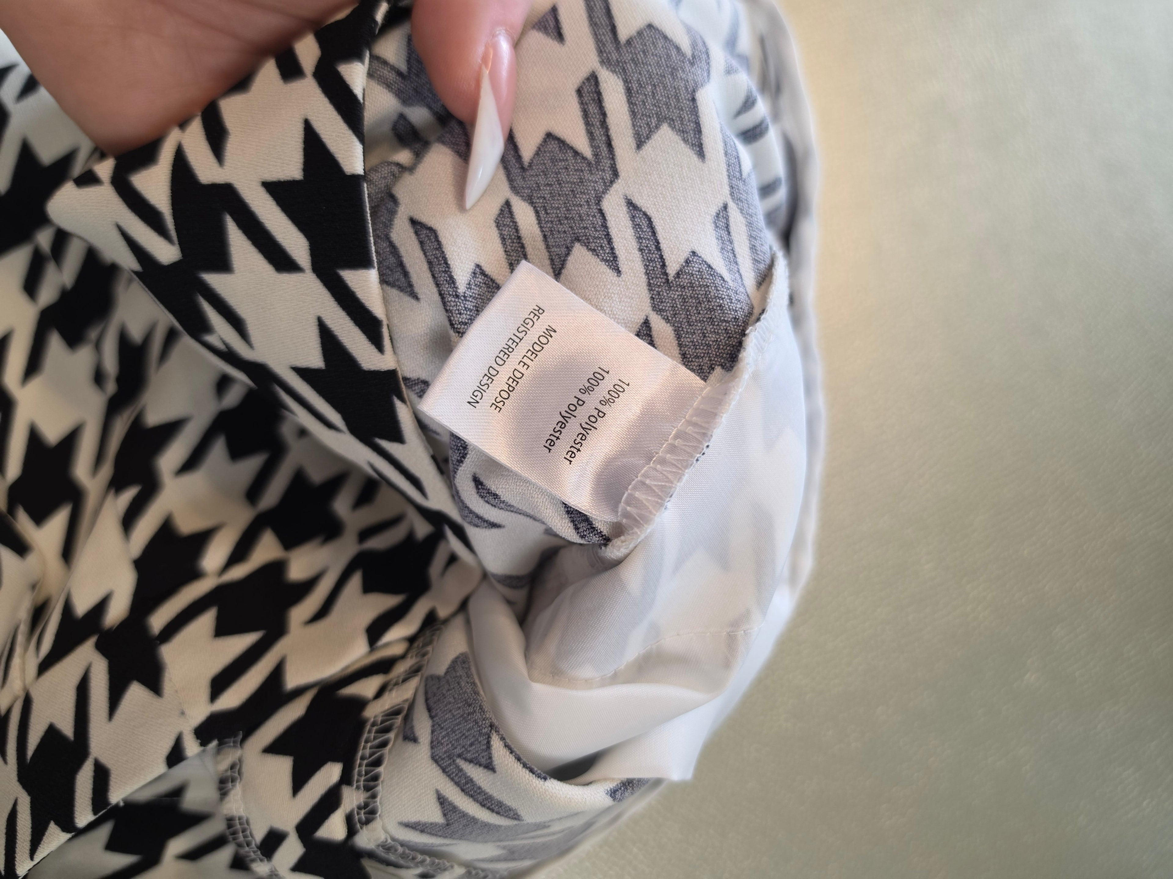 Darkly Checked Wide-Leg Trousers