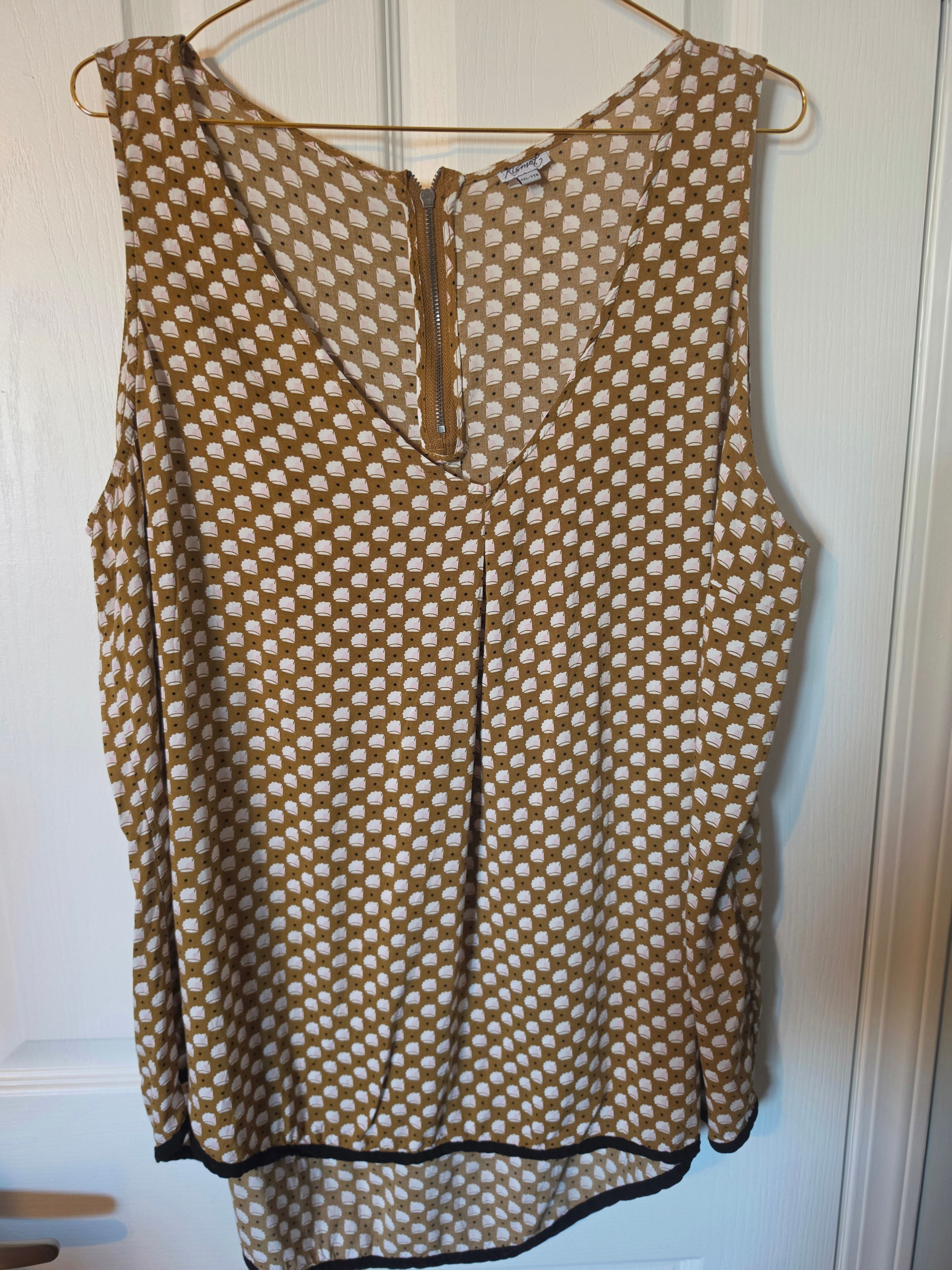 Golden Mosaic Sleeveless Top