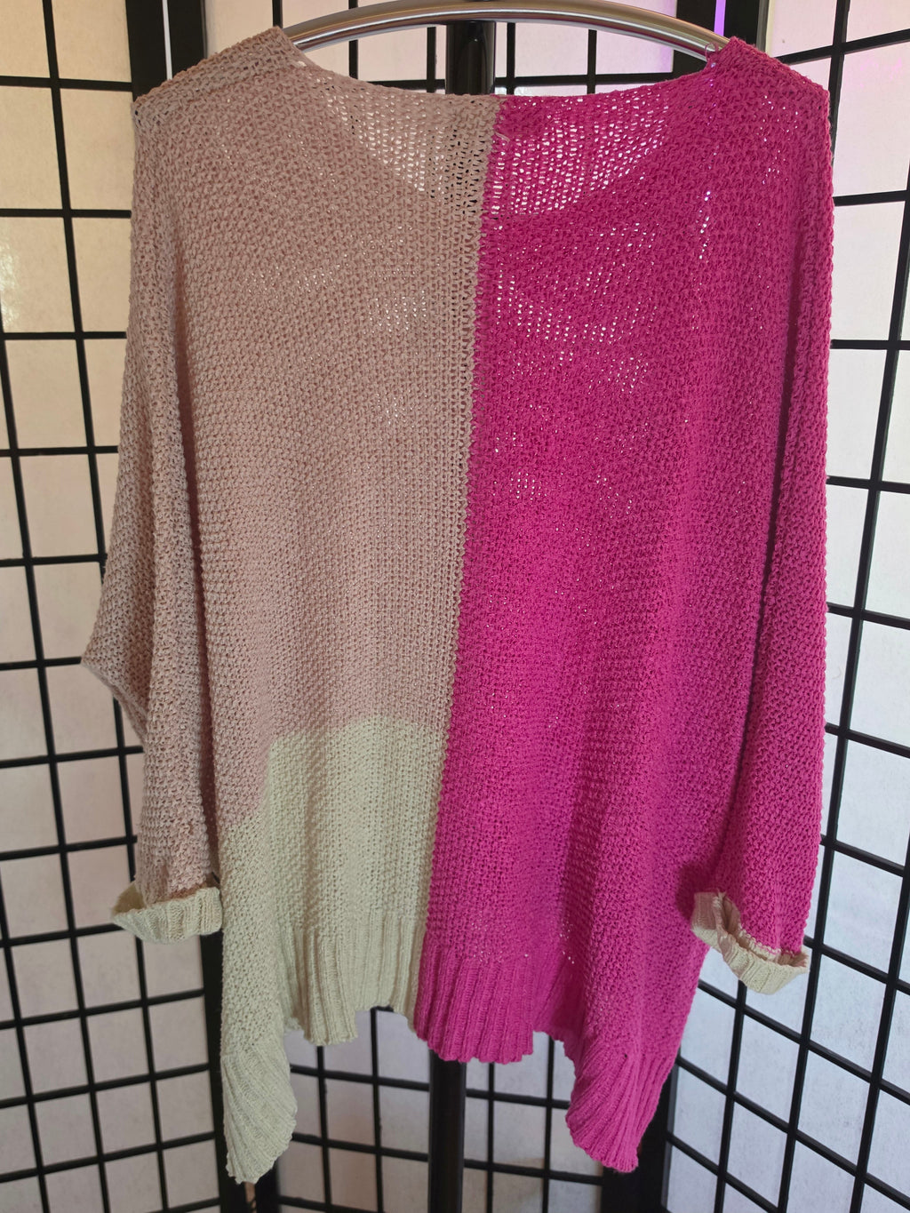 Fuchsia Reverie Colour-Block Pullover