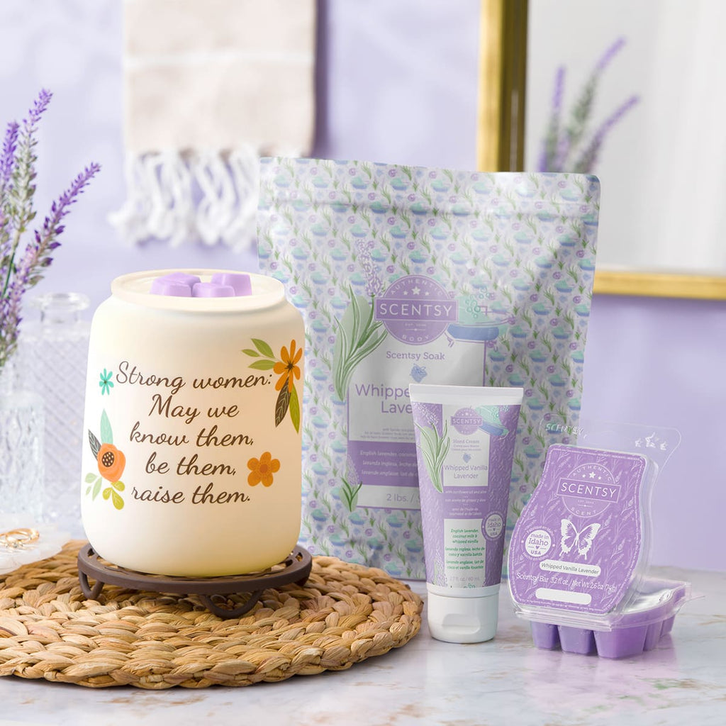 With Strength — Scentsy Large Warmer | “Strong Women: May We Know Them, Be Them, Raise Them”