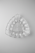 Crown & Crystal — Vintage Pressed Glass Baroque Divided Dish