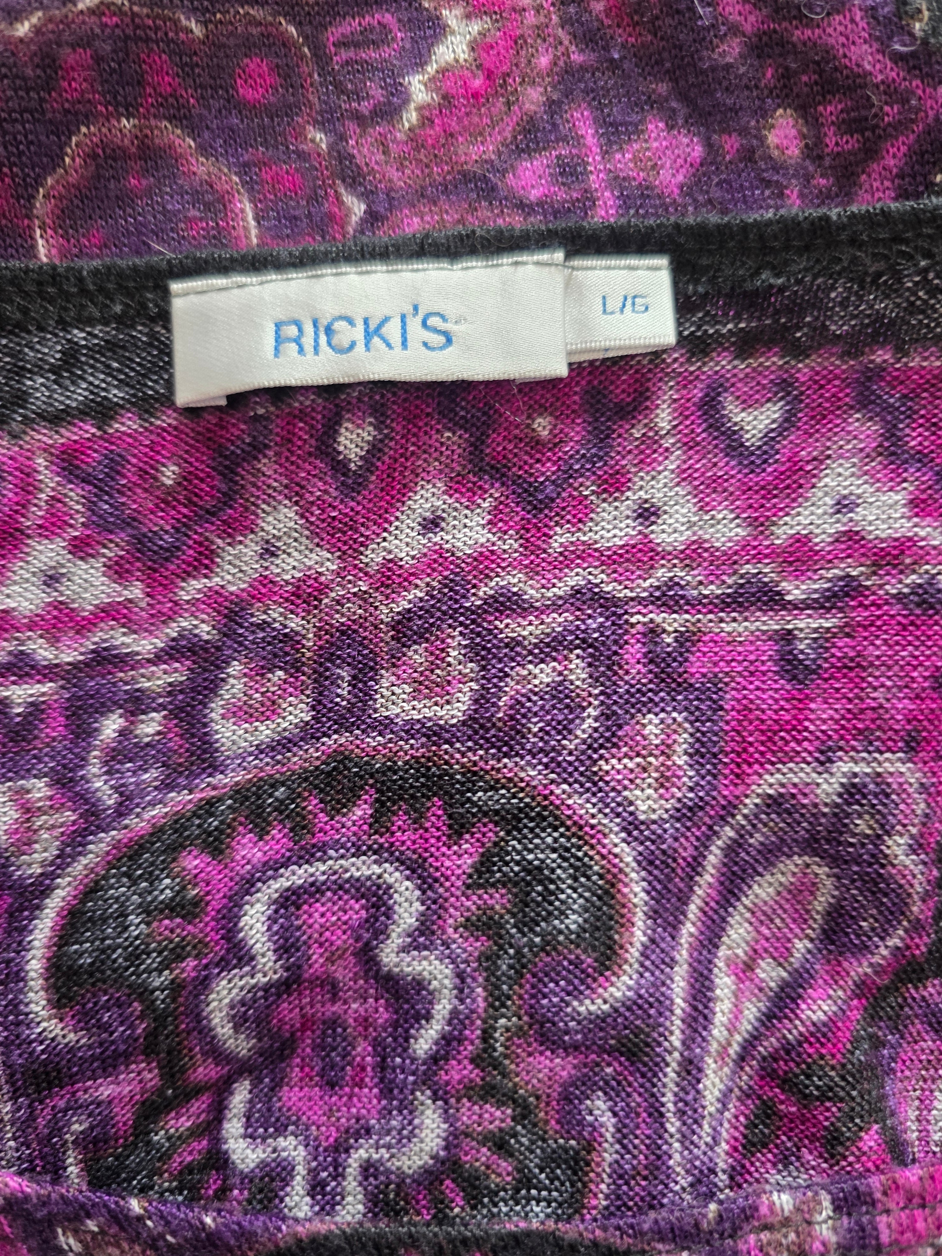 Enchantingly Embroidered Violet Paisley Kimono Top